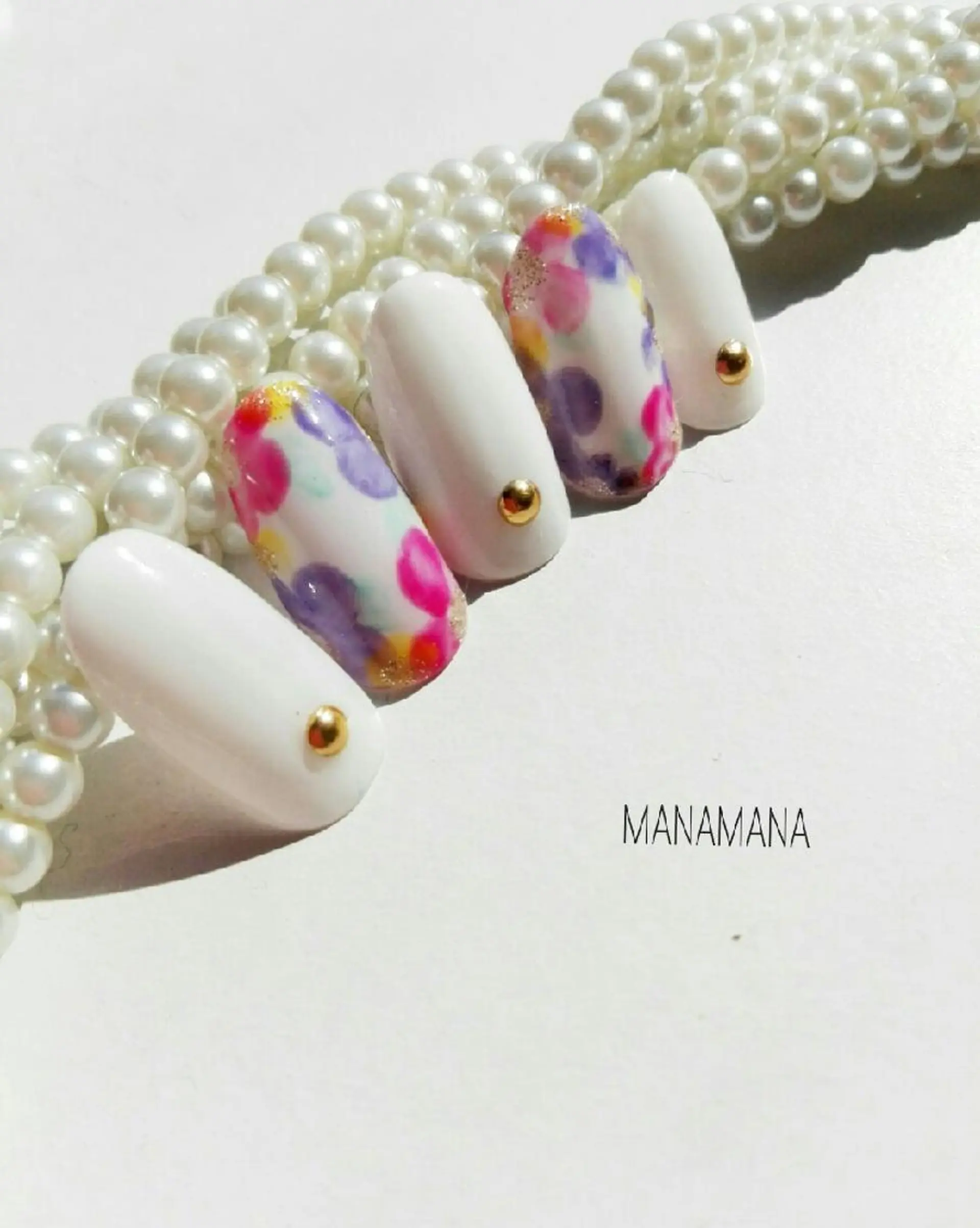 ネイル フラワーネイル 春ネイル MANA MANAのネイルデザイン