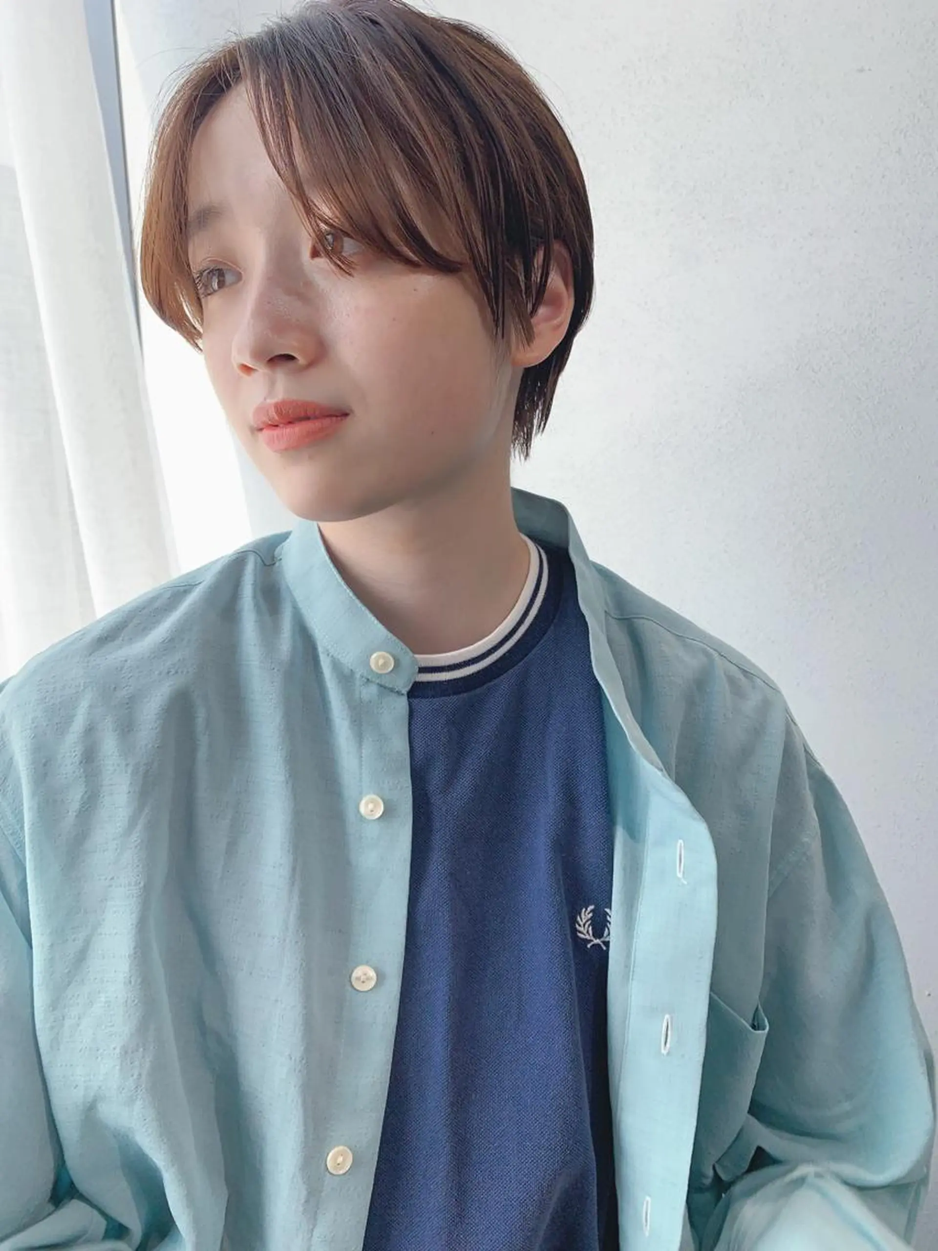 ショート カラー ボブパーマコテ巻き風 パーマNo1深江秀平のヘアスタイル