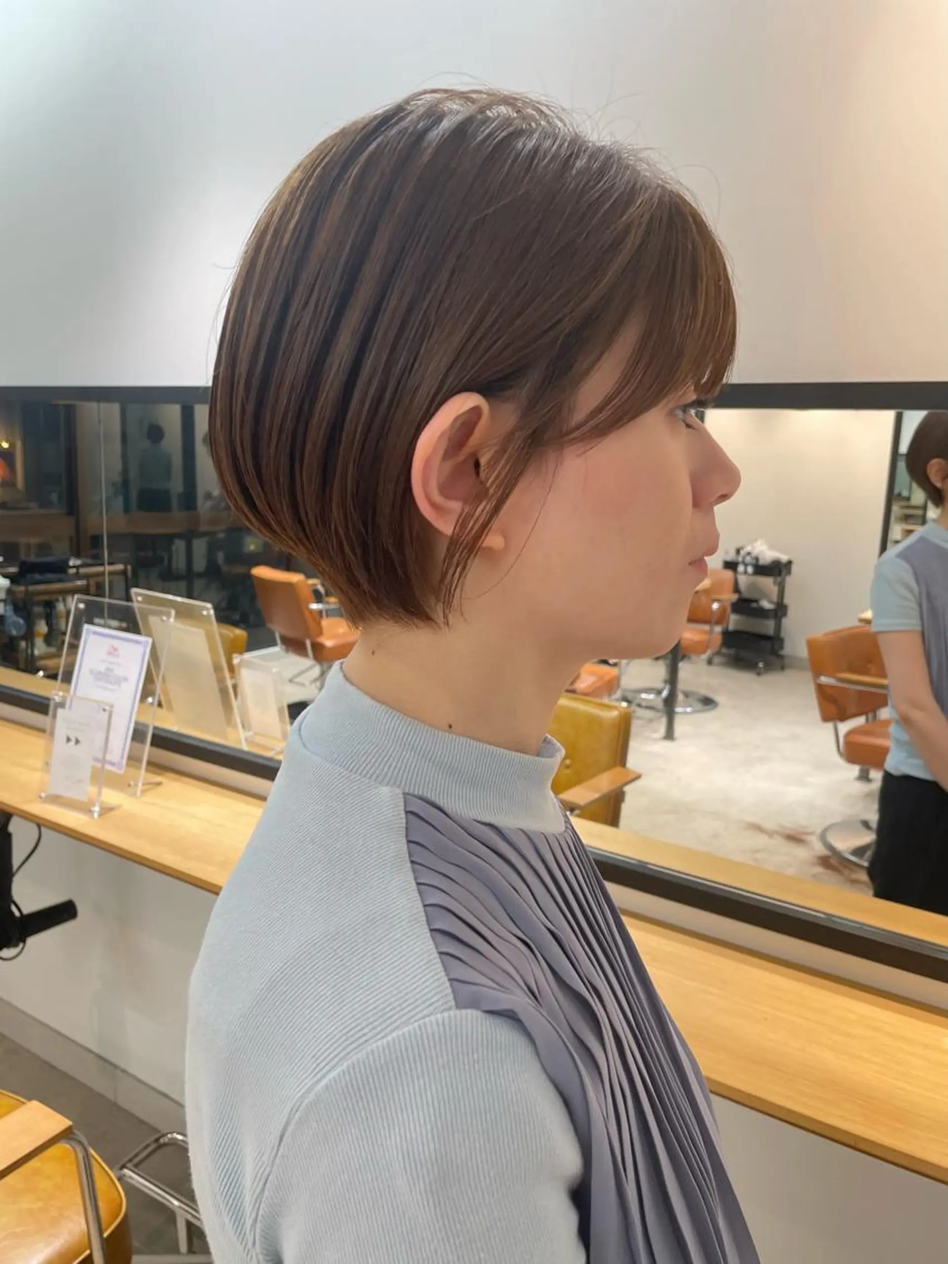 ショート 顔周りカット ショートヘア 小顔カット sion所属・北里 花咲のヘアスタイル