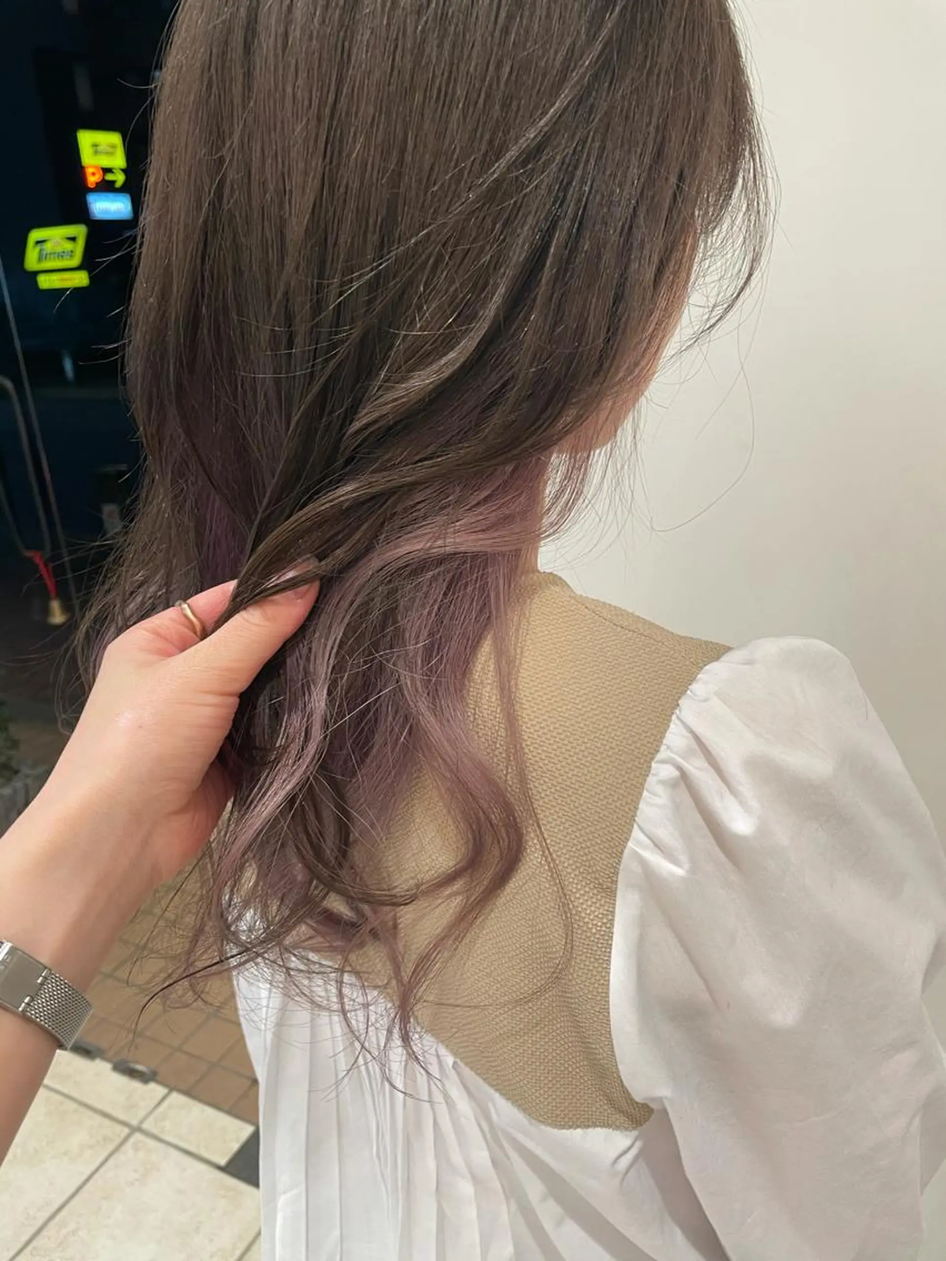 ロング アッシュ パープルカラー トリートメント 韓国風ヘア♡ runaのヘアスタイル