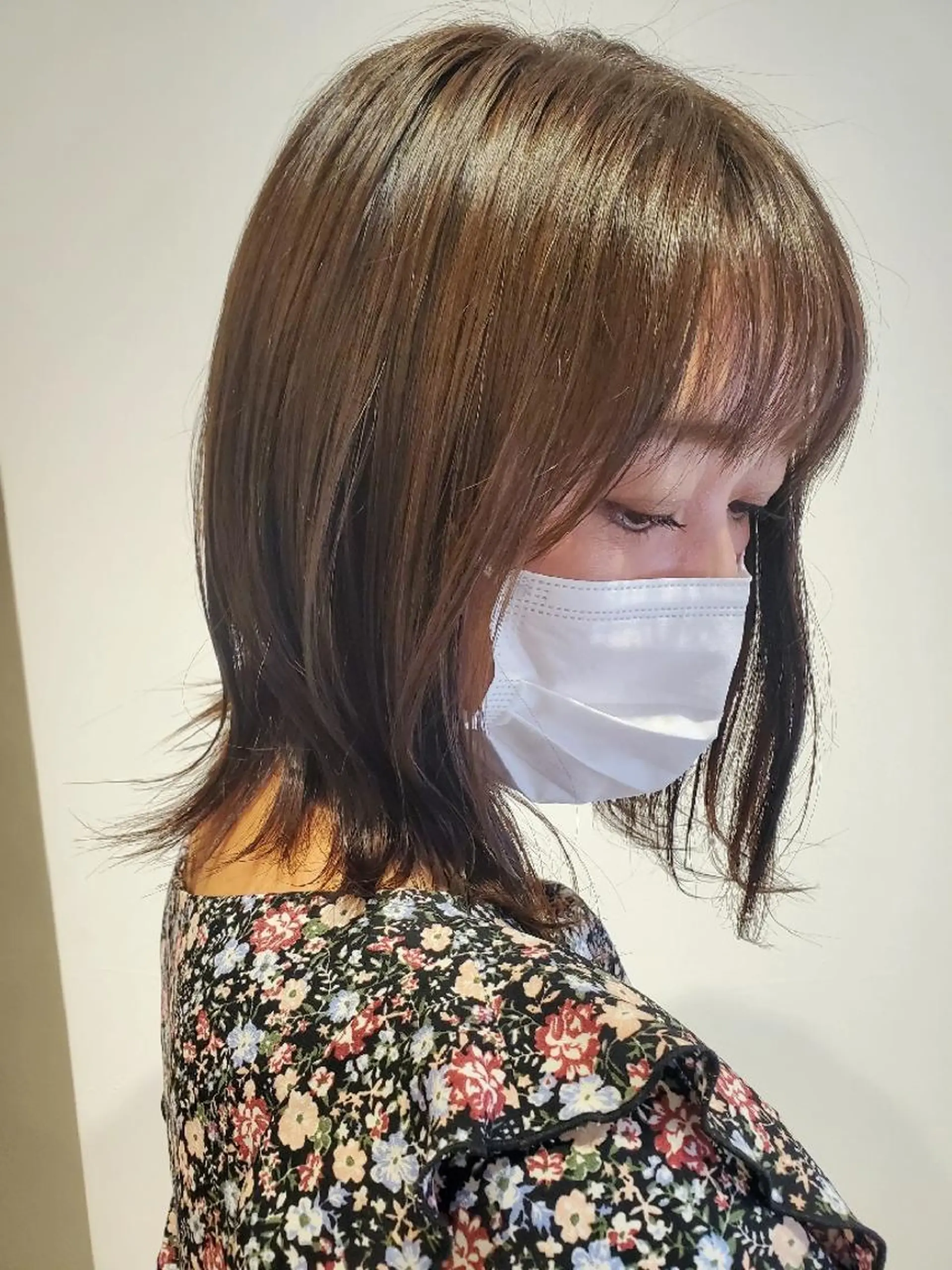 ミディアム 外ハネヘア 北九州美容室 🕊️わかな✂︎のヘアスタイル