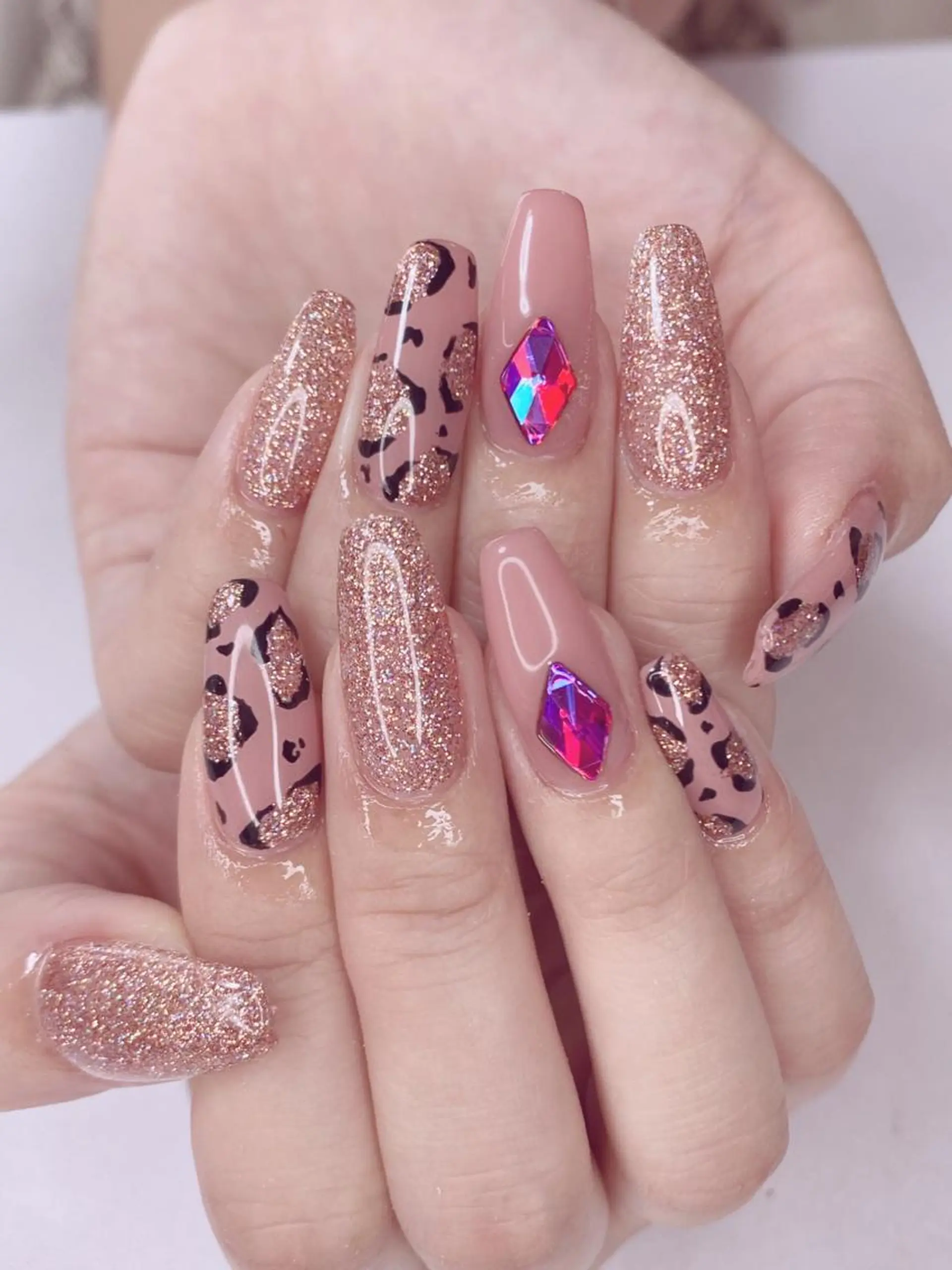 ネイル アニマル柄 アートネイル オーロラネイル 桜ネイル クリアネイル Ｎail Ｓalon ertiのネイルデザイン