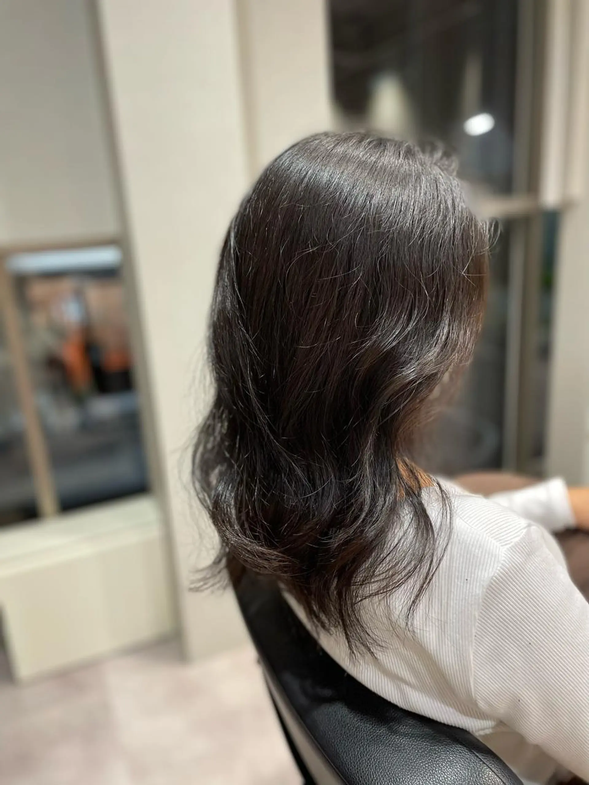 セミロング エギョモリ 外国人風カラー ハイライト 髪質改善 タンバルモリ ヘアカラー 韓国風/オシャレ /縮毛矯正/滝口琴未のヘアスタイル