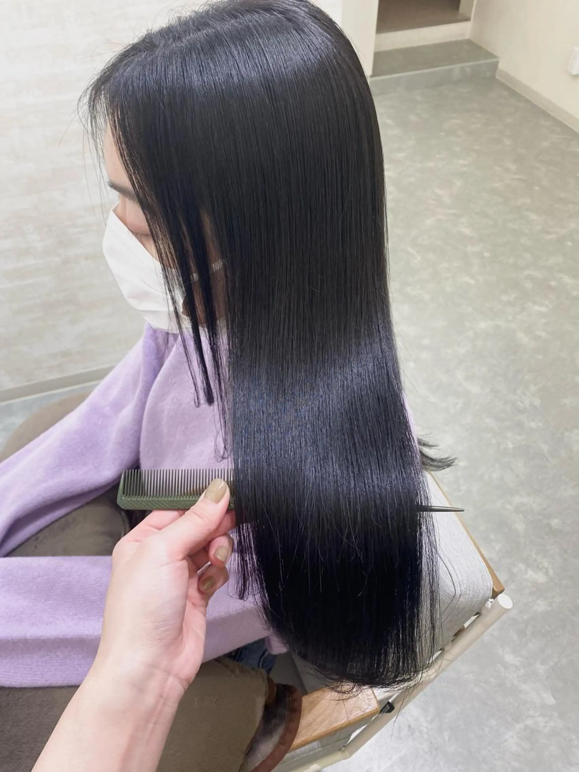 ロング カット トリートメント 髪質改善&ヘアケア 永山若奈のヘアスタイル