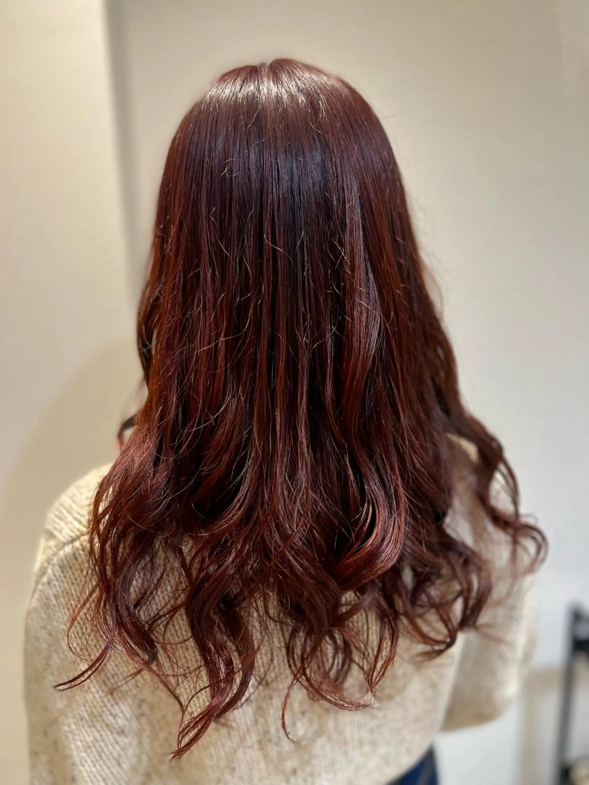 ロング カラー レッドカラー カット ヘアカラー トリートメント 🦋寒色カラー/透明 感カラー🦋 レイナのヘアスタイル