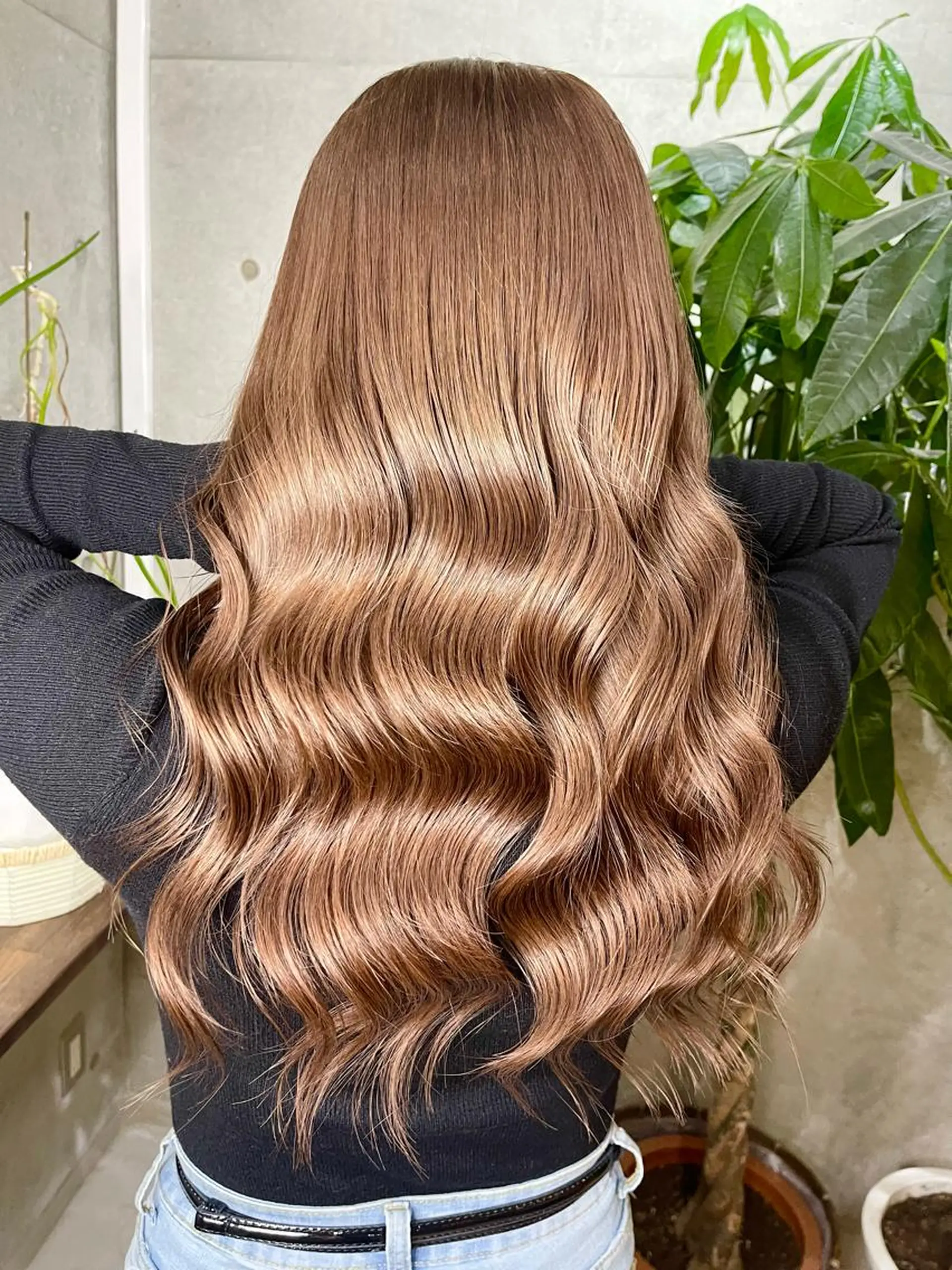 カラー ミルクティーラテ 髪質改善 カット ヘアカラー トリートメント 名古屋のピンク好き かずくん🦩のヘアスタイル