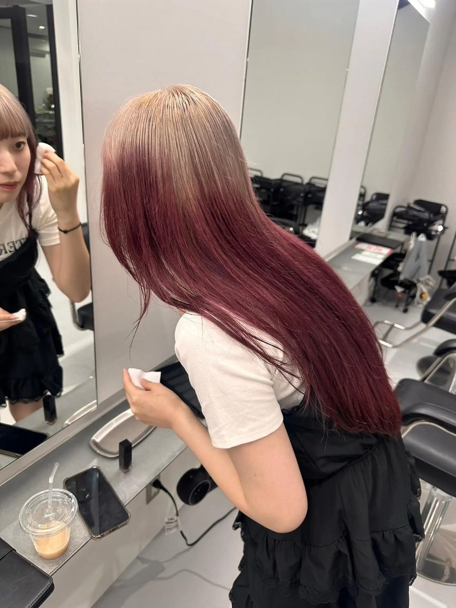 ミディアム ピンクベージュ/新潟 万代/高橋桃葉🍑のヘアスタイル