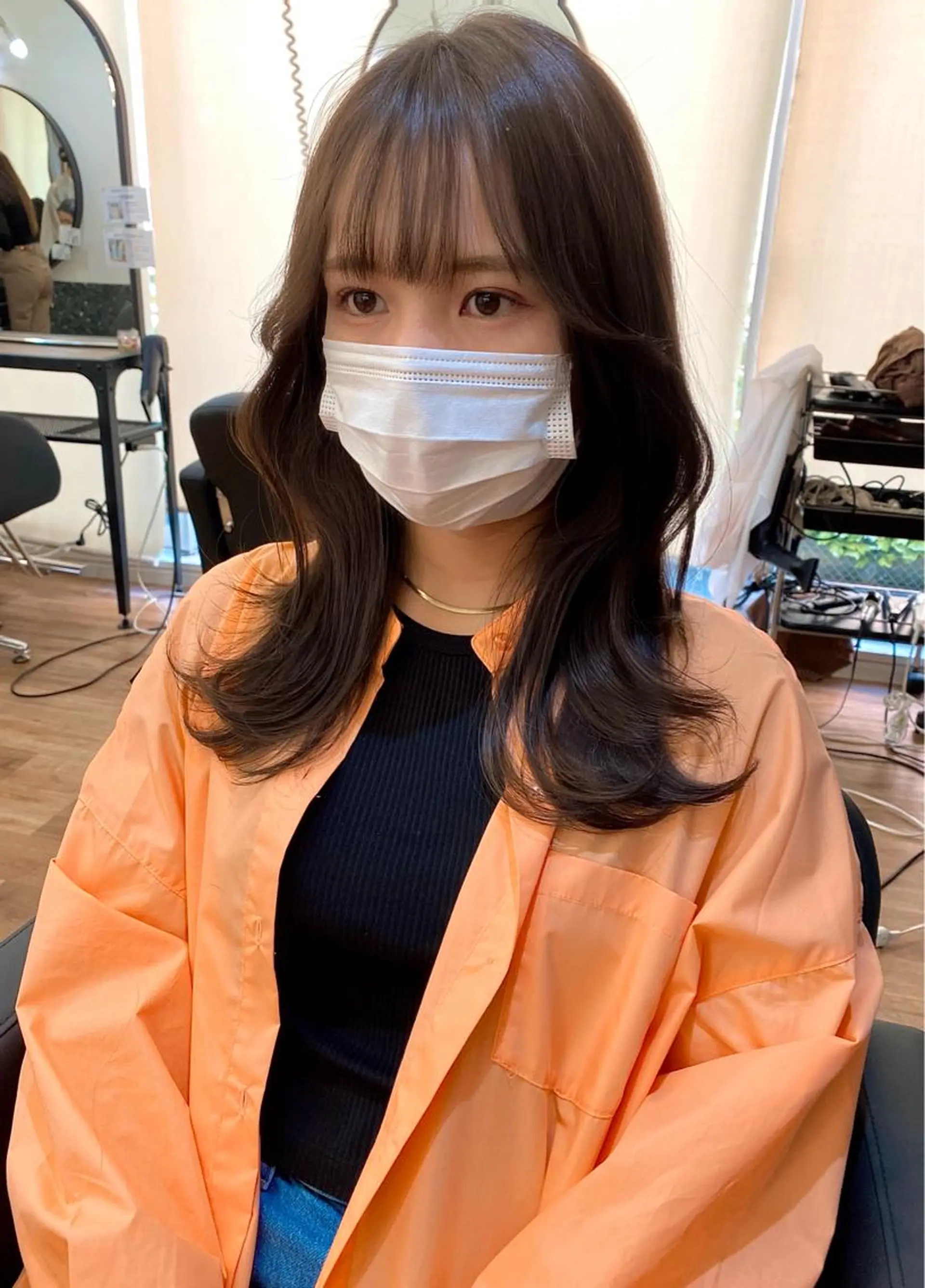 ミディアム カラー ベージュカラー ブリーチ ケアブリーチ イヤリングカラー インナーカラー カット ヘアカラー トリートメント 大人可愛いヘア 大田のヘアスタイル