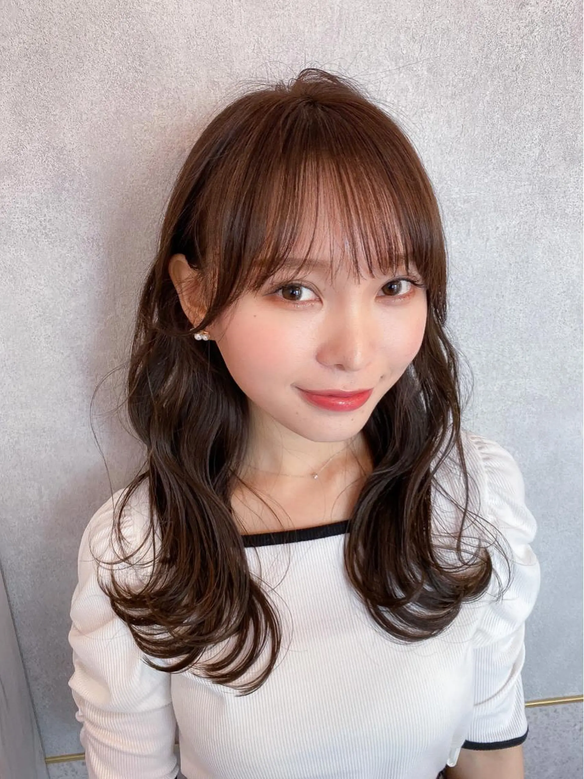 セミロング カラー シールエクステ セミロングパーマ バレイヤージュ ブリーチ ケアブリーチ カット ヘアカラー トリートメント 新宿/韓国風レイヤー 髪質改善/渋谷直樹のヘアスタイル