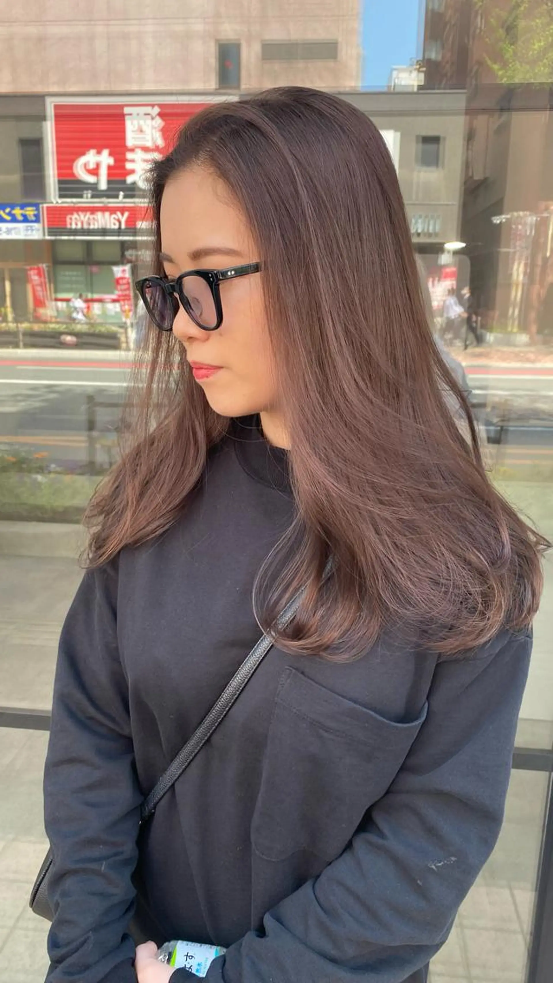 ロング カラー カット 縮毛矯正 RURI韓国ボブ 🇰🇷タッセルボブのヘアスタイル