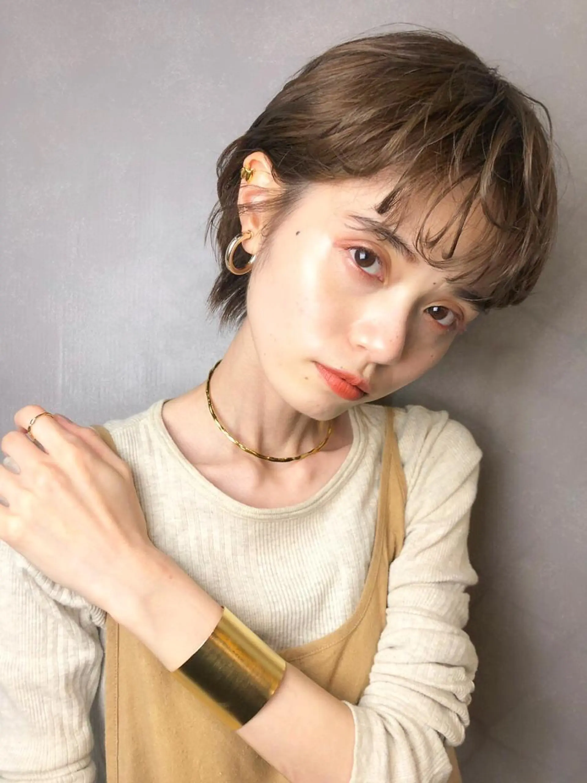 ショート カラー カット ヘアカラー トリートメント mood tatemachiのヘアスタイル