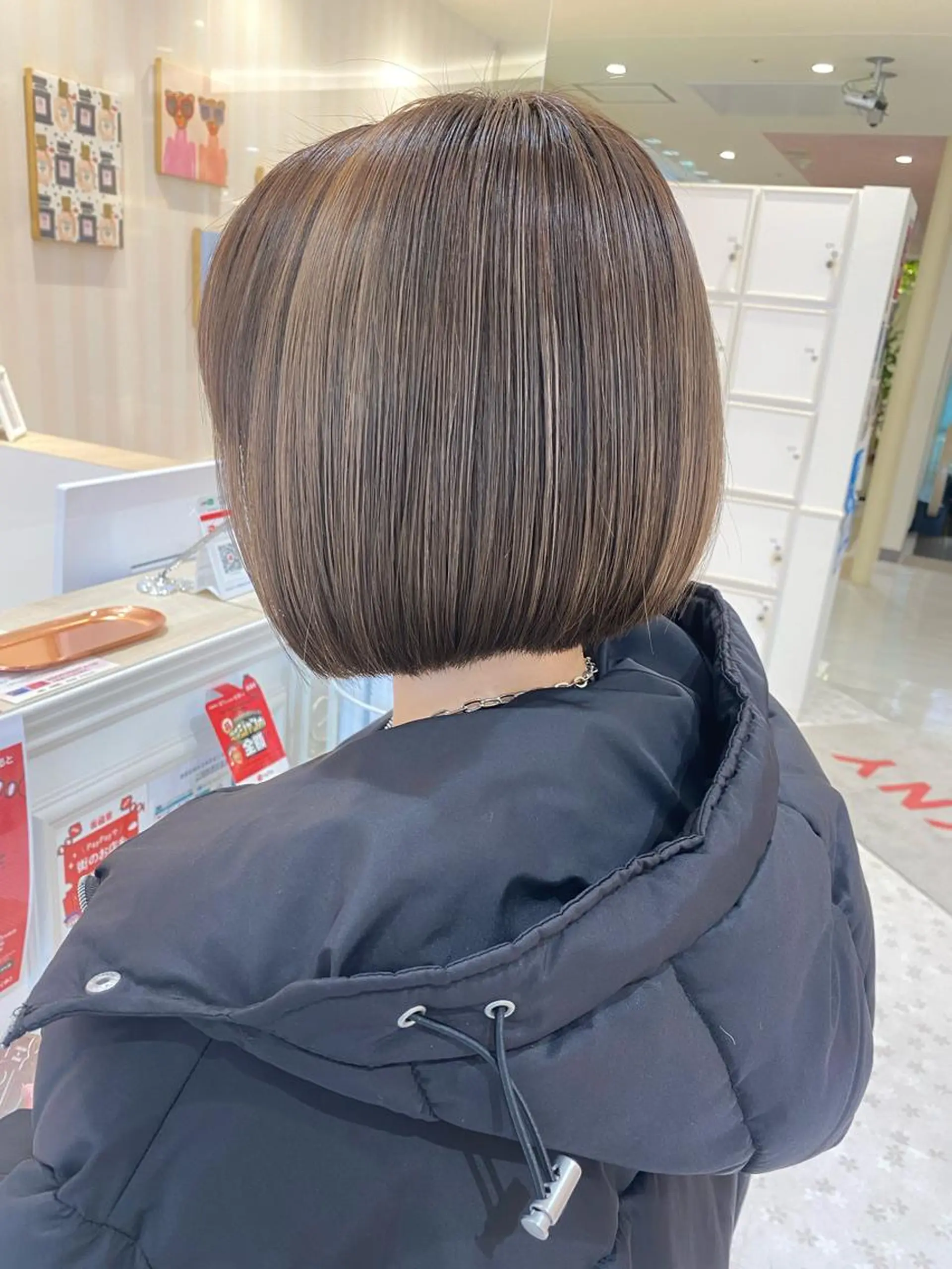 ショート カラー ショートボブ グレージュ ハイライトカラー ラベンダーカラー ラベンダーグレージュ 縮毛矯正/ 髪質改善 /ショート　圍　崇行のヘアスタイル