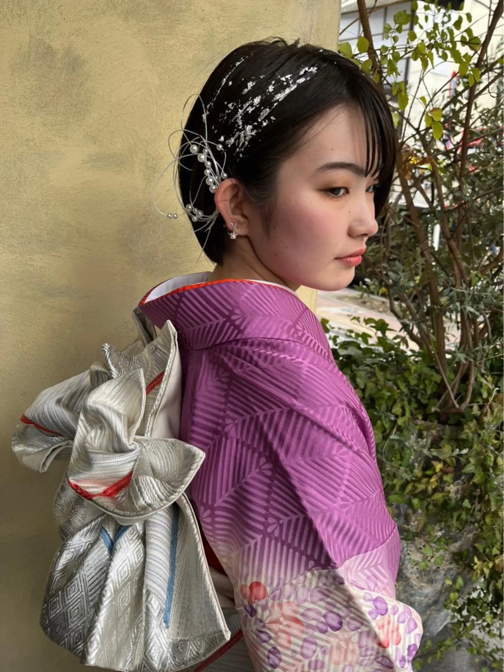 ショート ヘアアレンジ 着付け 佐藤 奈佳子 サトウ ナカコのヘアスタイル