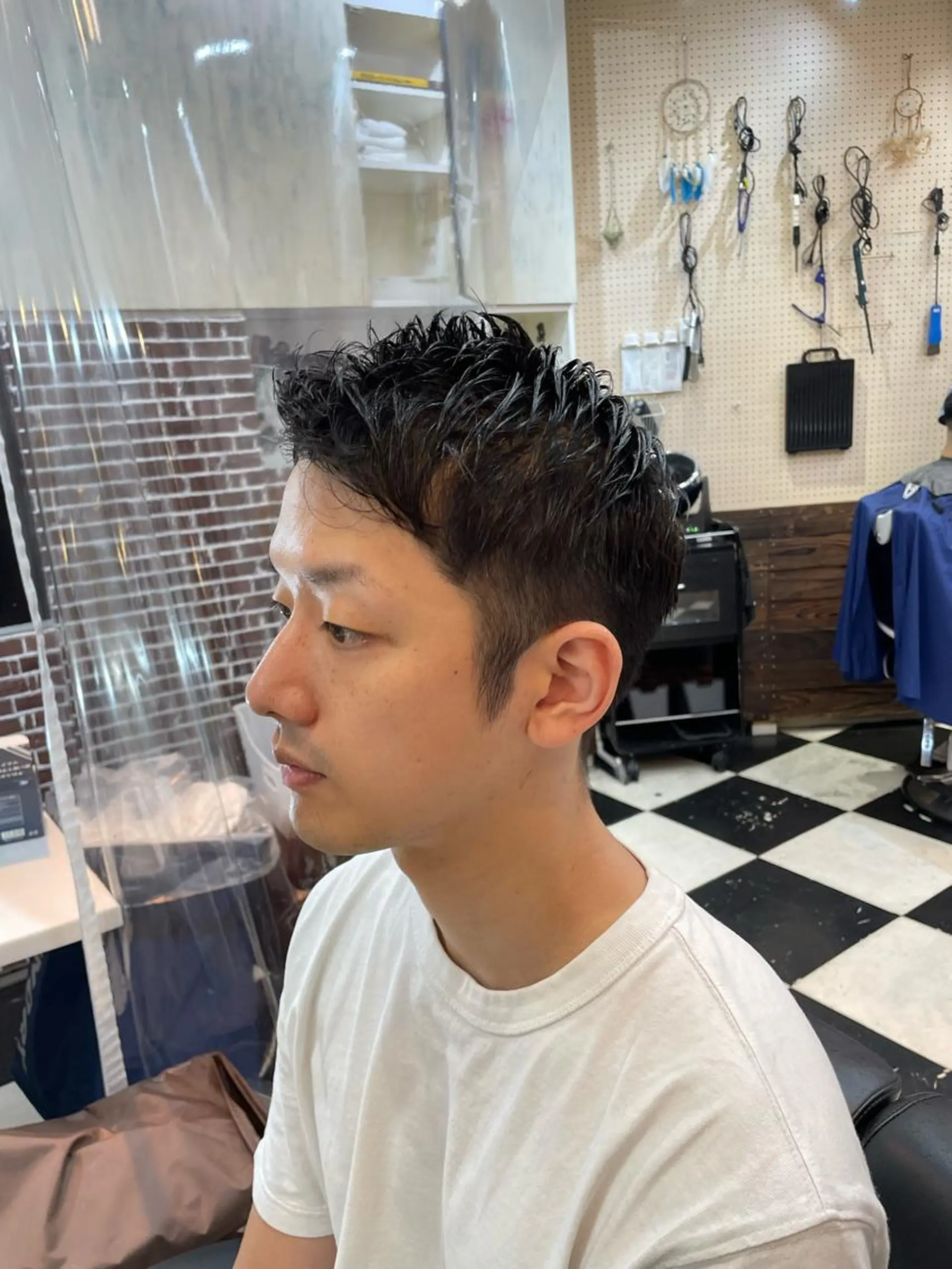 ショート ヘアアレンジ メンズ 髪や目黒店所属・Kamiya's TOKYO 安孫子のヘアスタイル