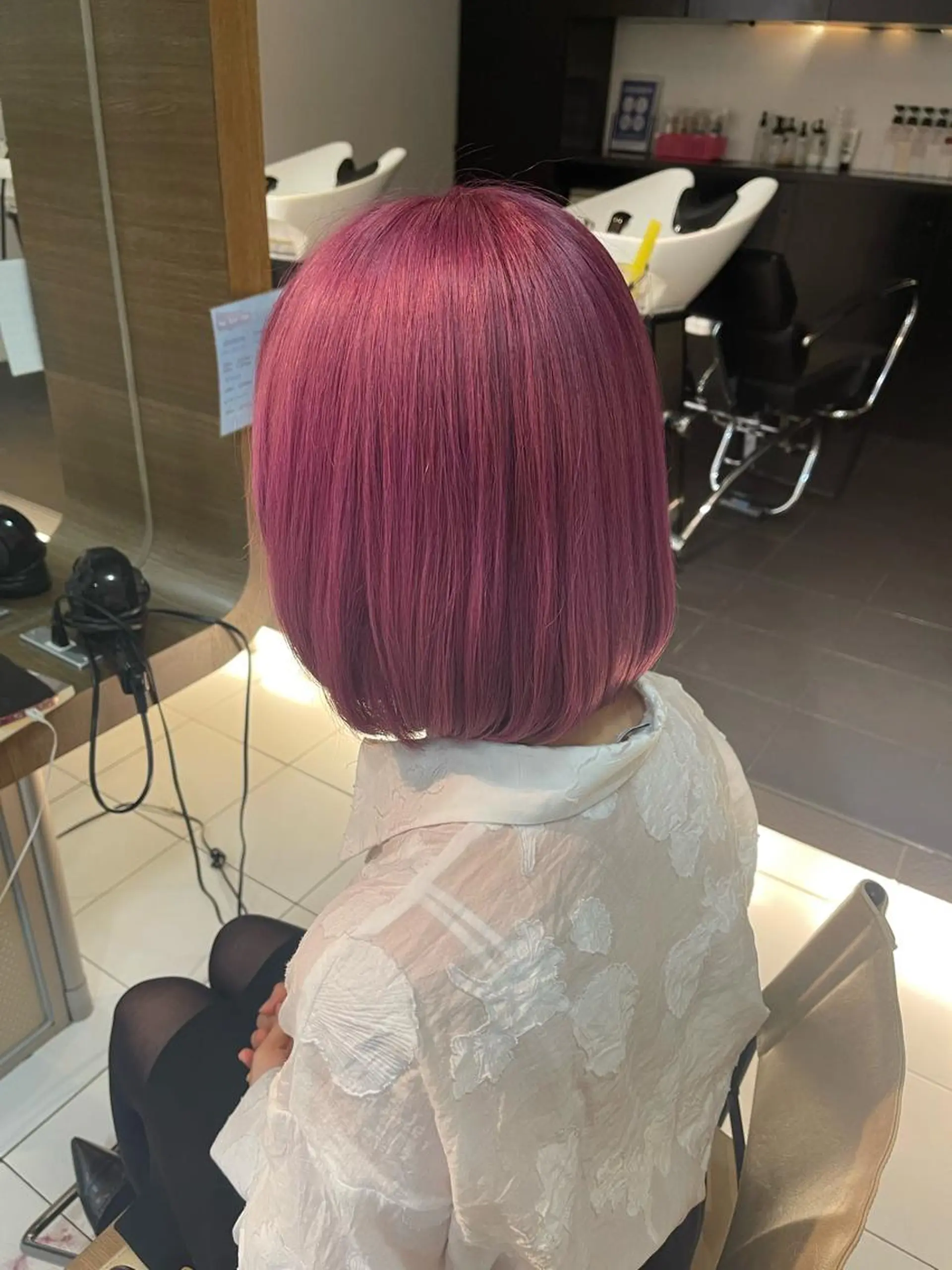 ミディアム カラー ピンクカラー ローズカラー カット ヘアカラー アニメオタク美容師✂ miharuのヘアスタイル