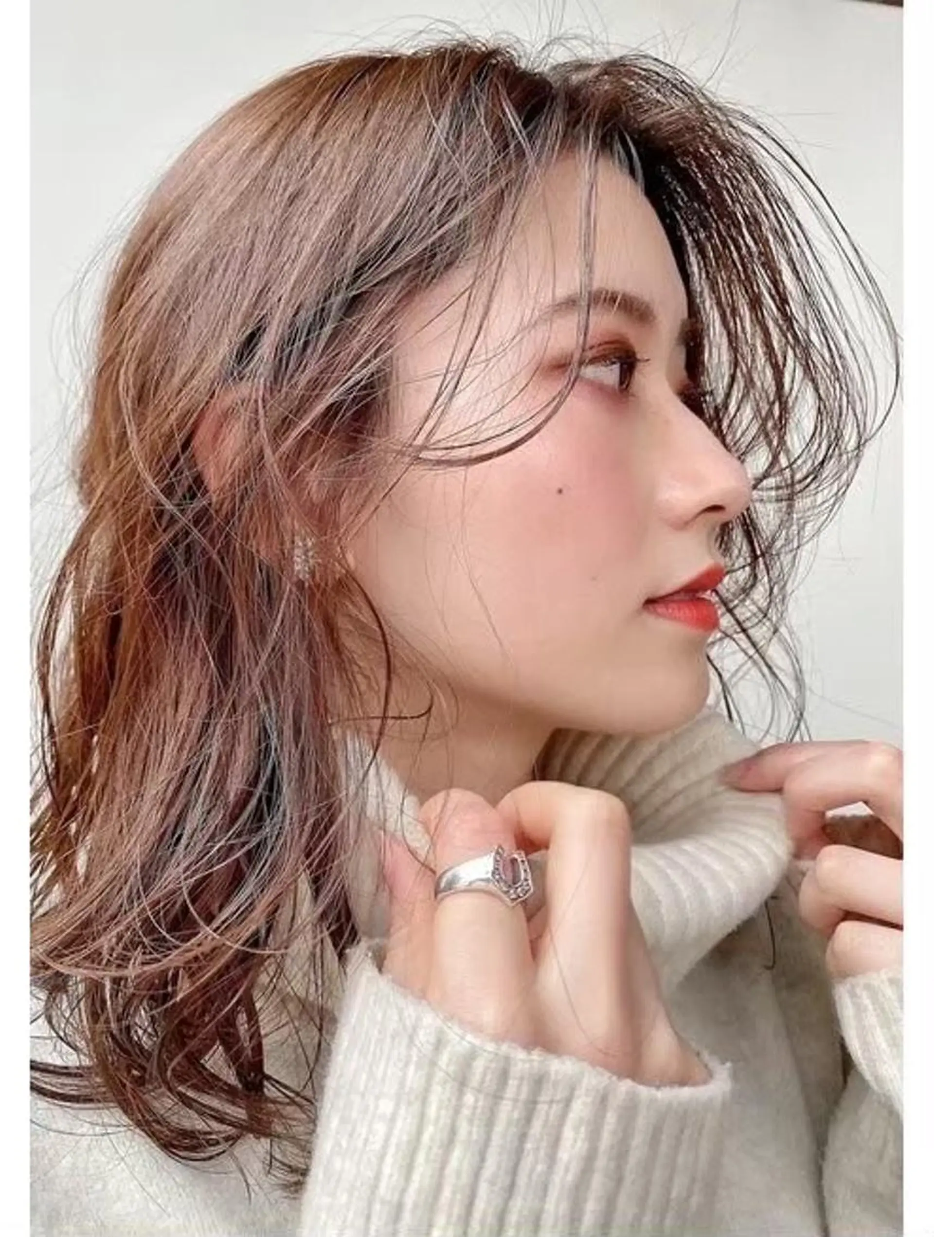 セミロング セミロングパーマ ハイライト 髪質改善 韓国風ヘア レイヤーカット ヘアカラー トリートメント 🌜sho 髪質改善(代表)🌛のヘアスタイル