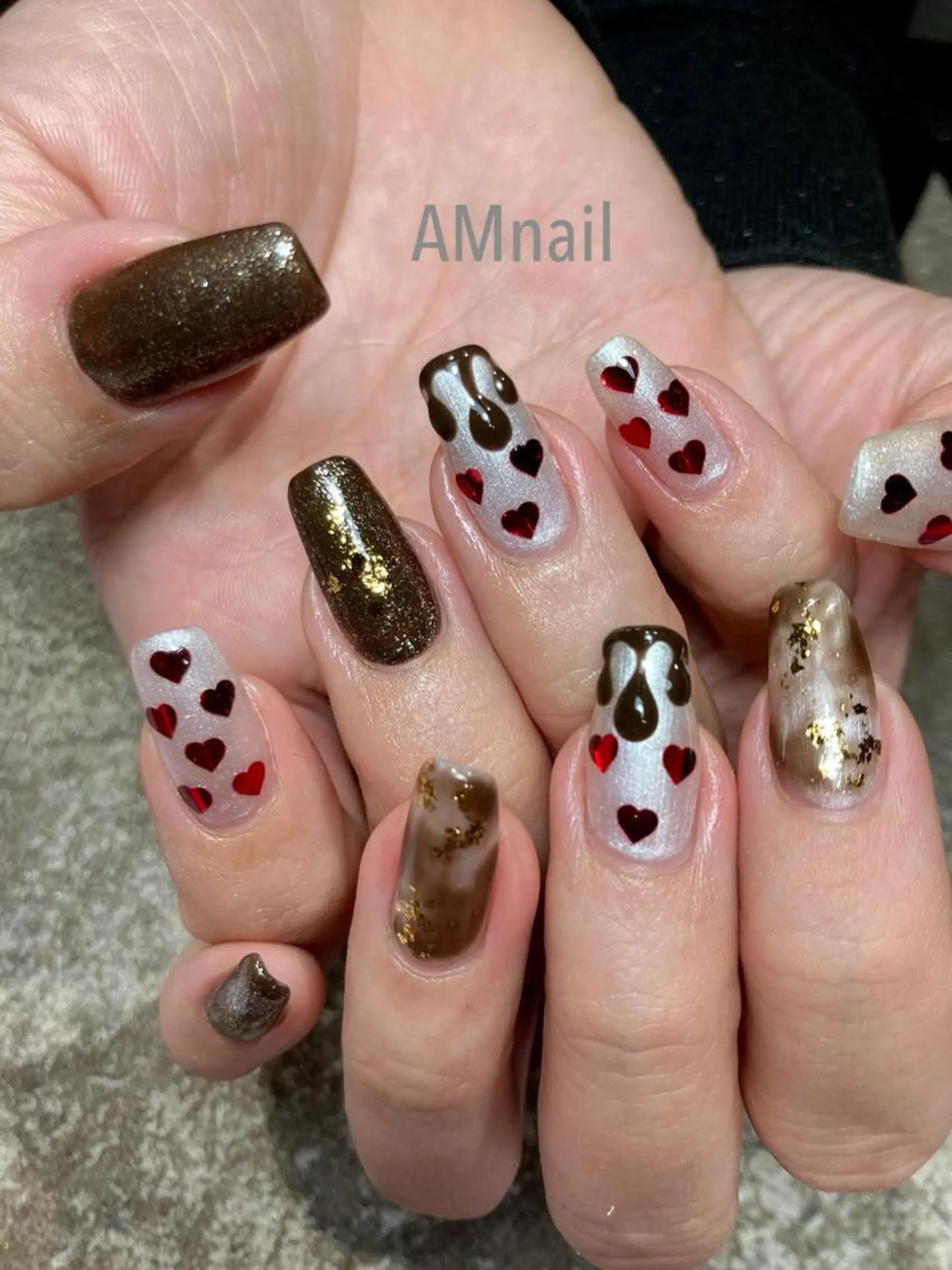 ネイル アートネイル 持ち込み ハンドネイル Am:nail 柏 SUE（スゥ）のネイルデザイン