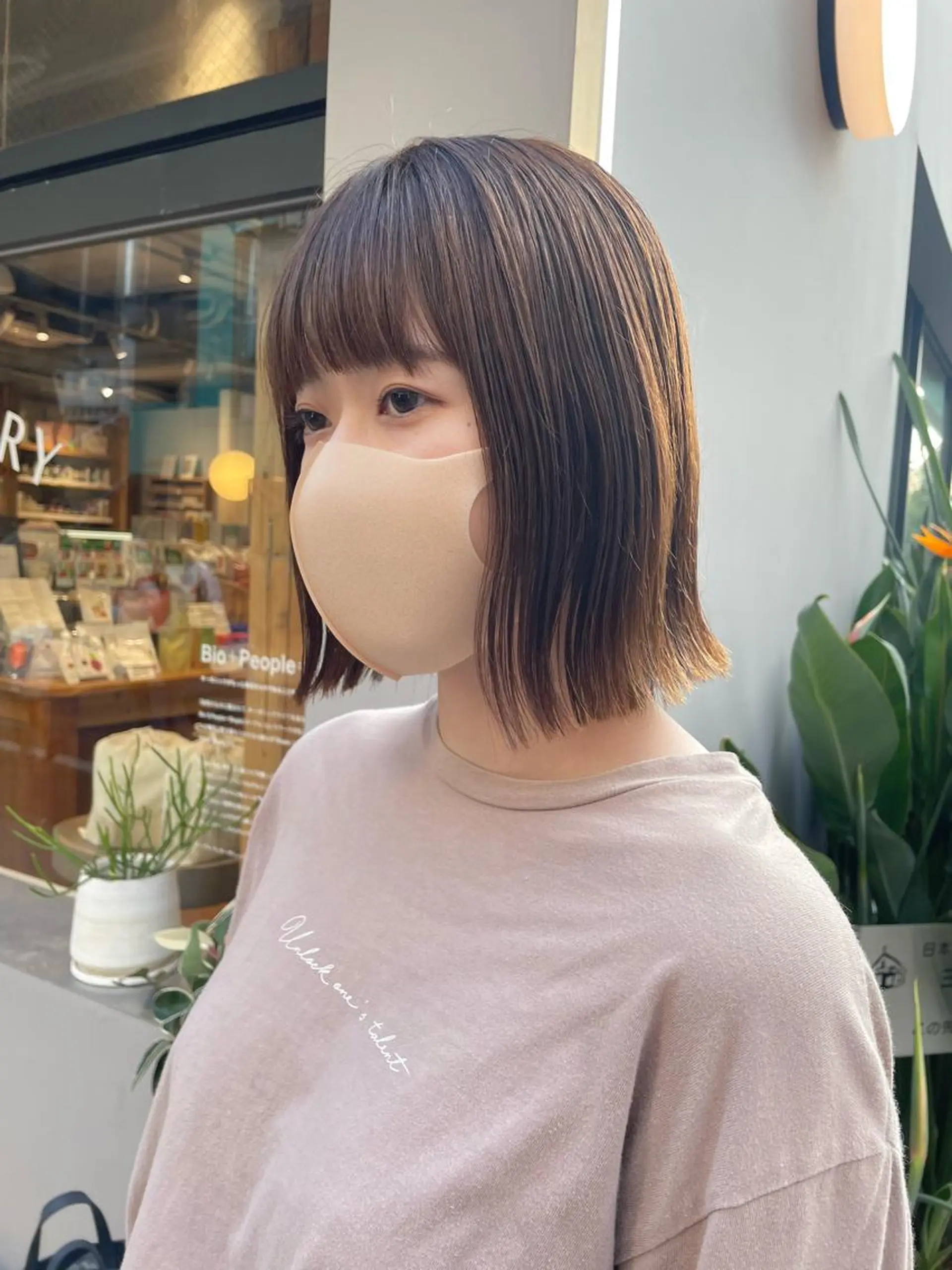 ショート パーマ 切りっぱなしボブ ボブ ストレートパーマ カット 縮毛矯正 HIROKI ” stylistのヘアスタイル