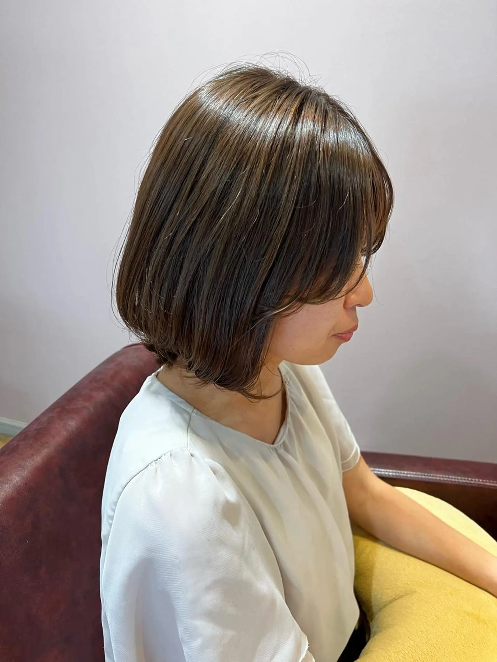 ミディアム カラー アッシュ 黒髪 ブリーチ ブルーカラー ブルーブラック カット ヘアカラー トリートメント 🌿寄り添い型美容師 🌿yuiのヘアスタイル