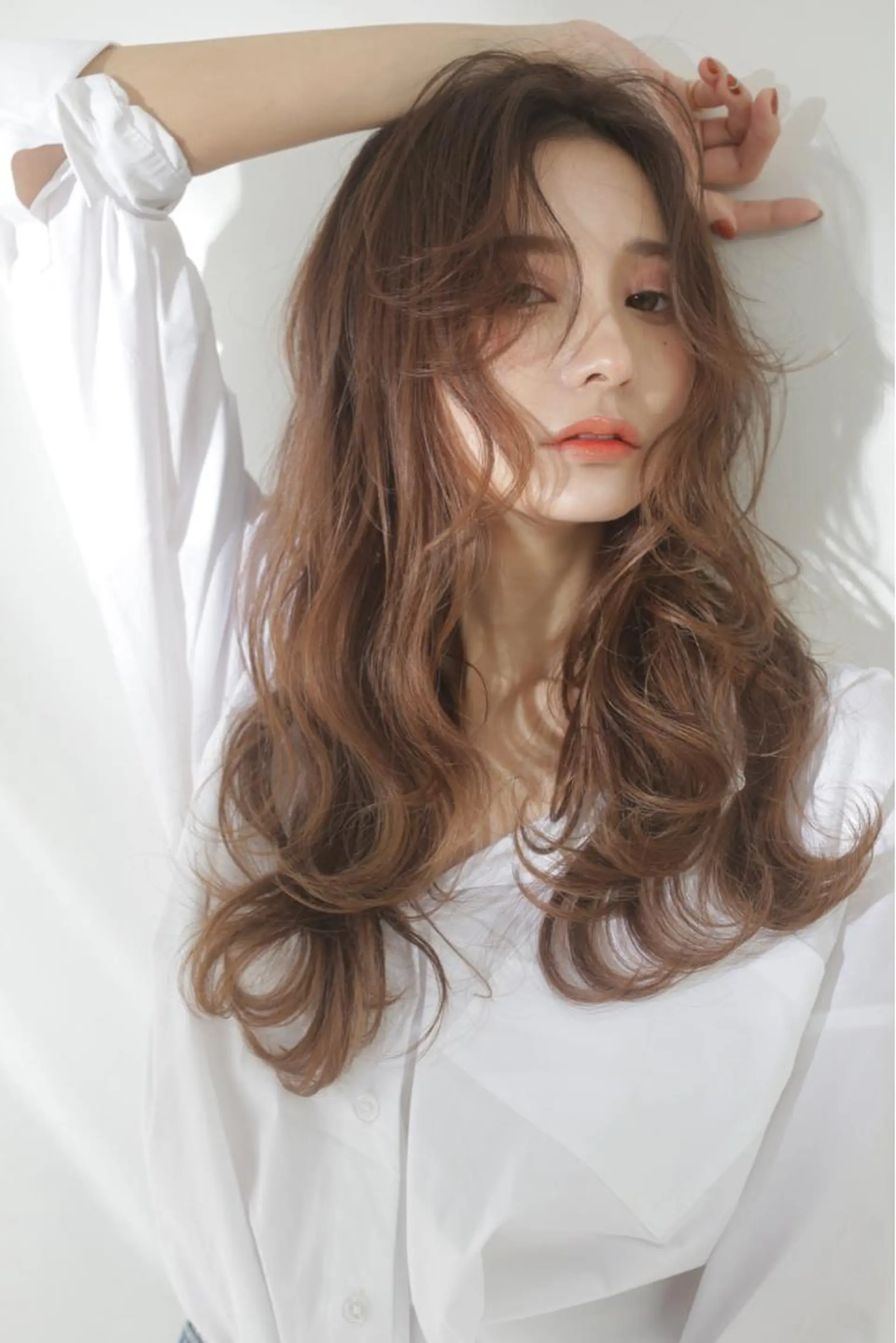 ロング ヘアカラー Lee 甲子園のヘアスタイル