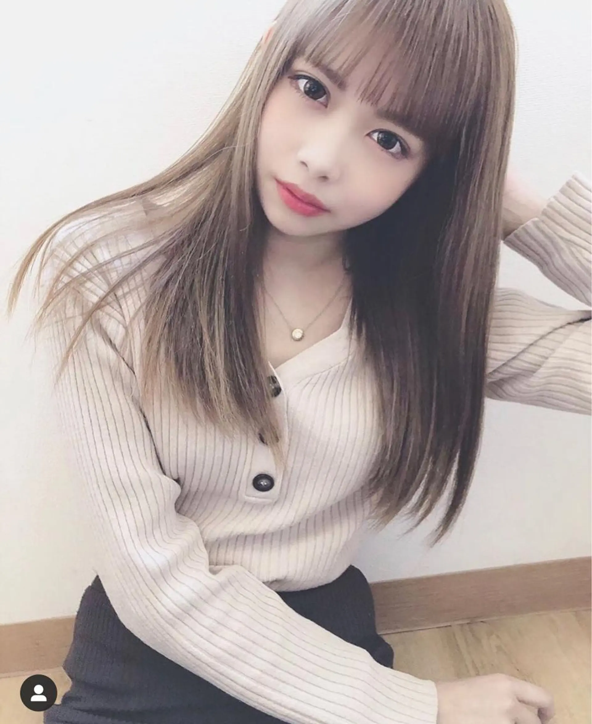 セミロング カラー テトネ タカシのヘアスタイル