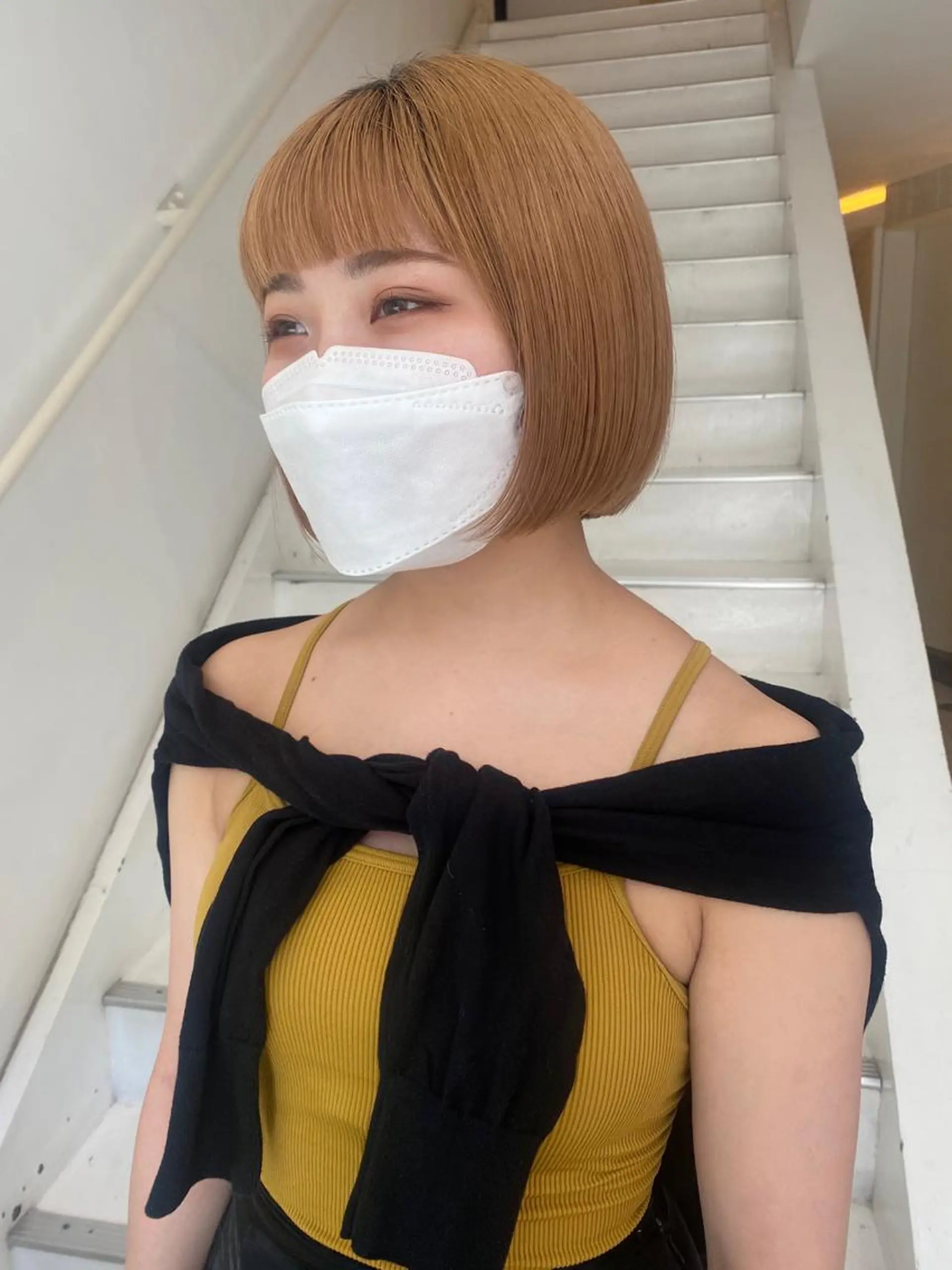 ショート ボブ カット アオイ🩵暖色 /まろやかカラーのヘアスタイル