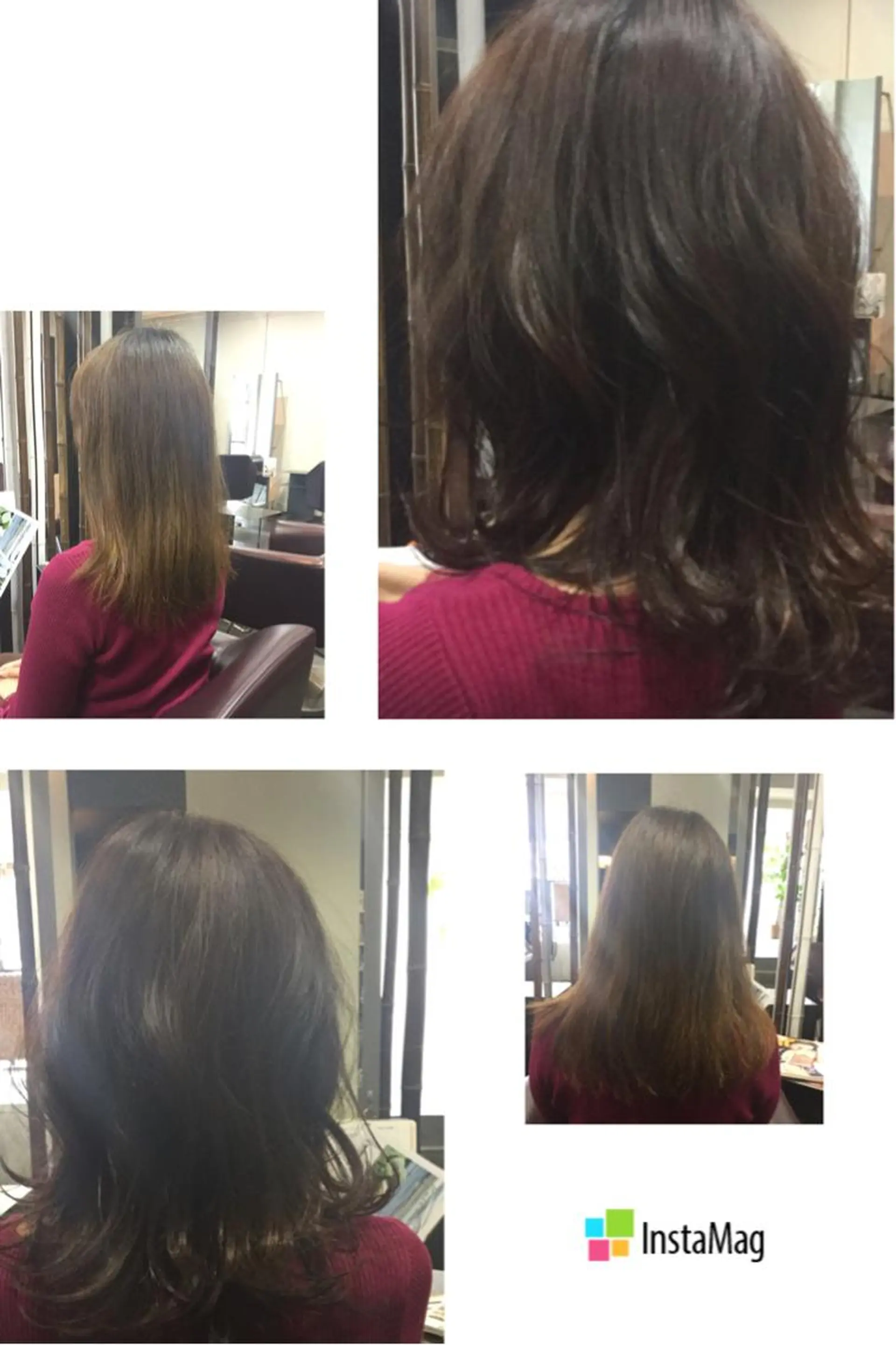 ミディアム カラー アッシュ ピンクカラー ピンクアッシュ 外ハネヘア reFREO所属・ダメージレスカラー 髪質改善reFREOのヘアスタイル