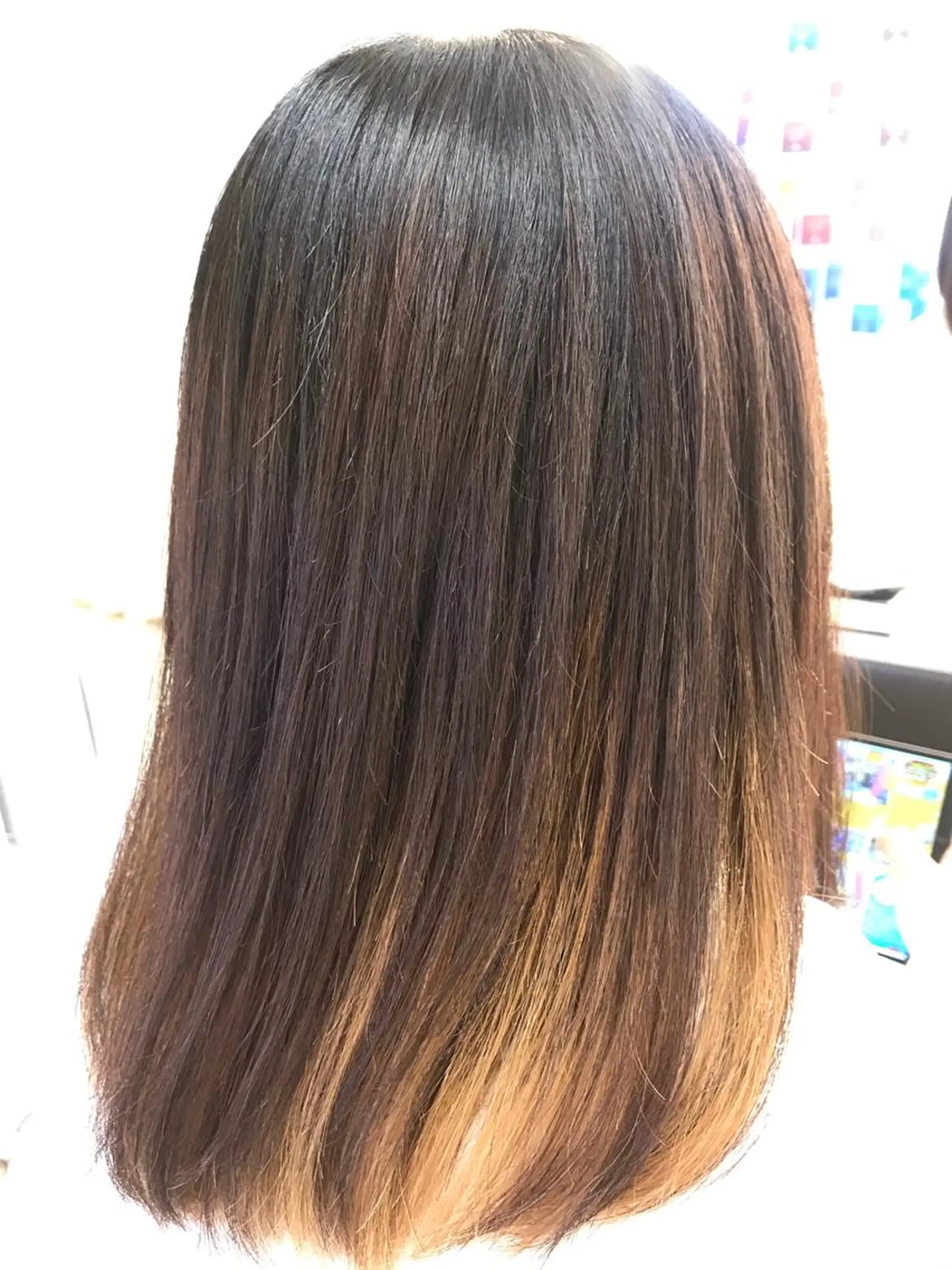 セミロング 酸性ストレート 💈髪質改善メニュー 佐藤 萌💈のヘアスタイル