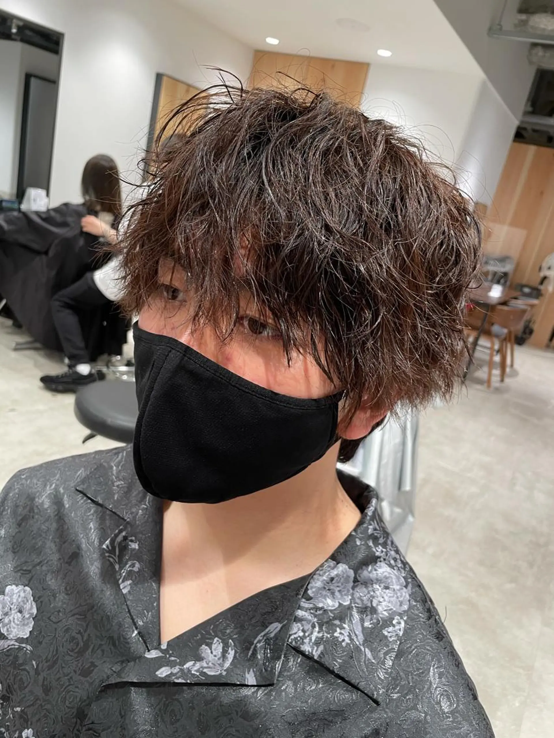 ショート カラー パーマ ヘアアレンジ メンズ パーソナルカラー合わ せたカラー🤍なつみのヘアスタイル