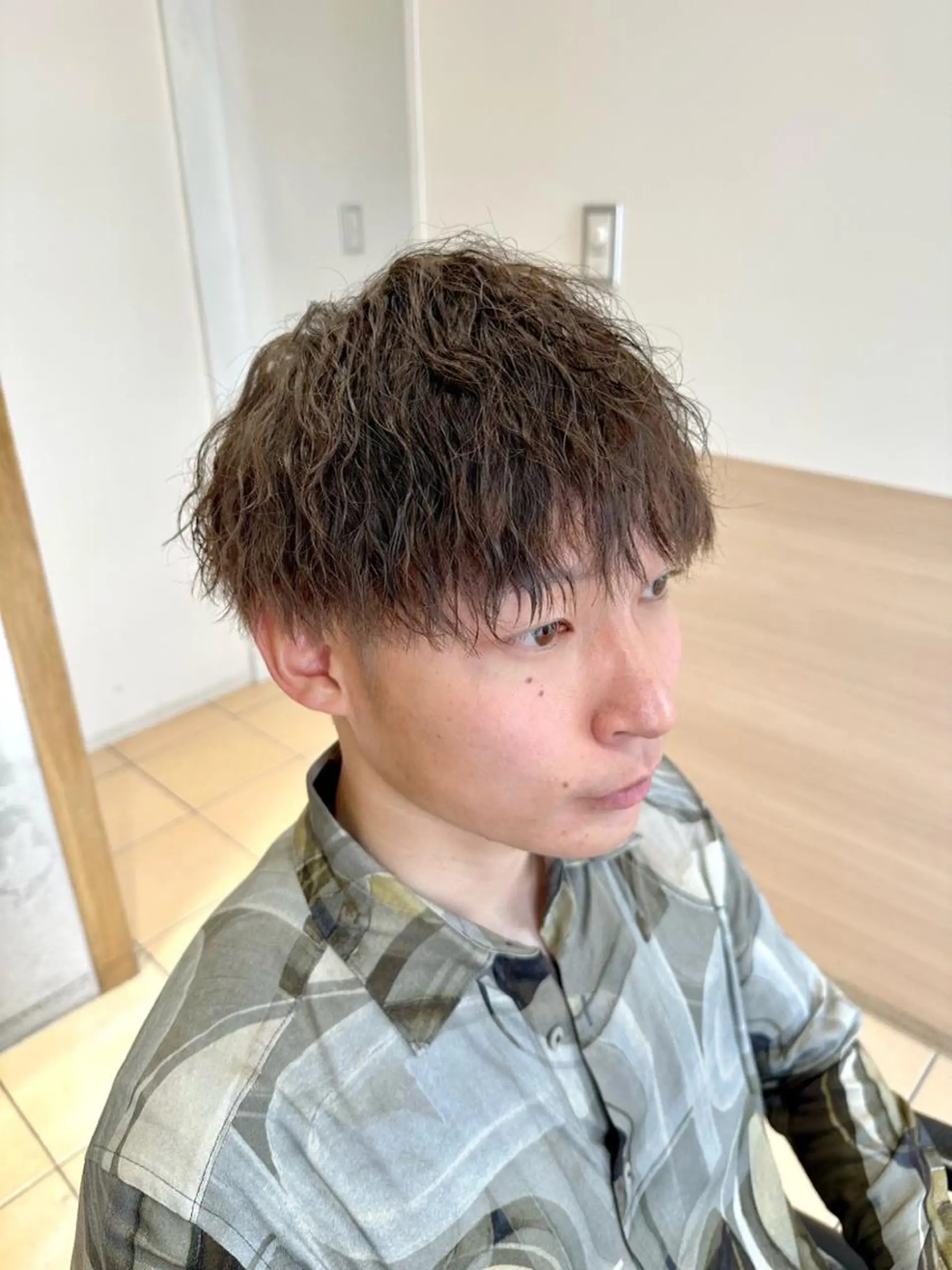 ショート メンズ Geniee horie所属・ともや 髪質改善縮毛矯正のヘアスタイル