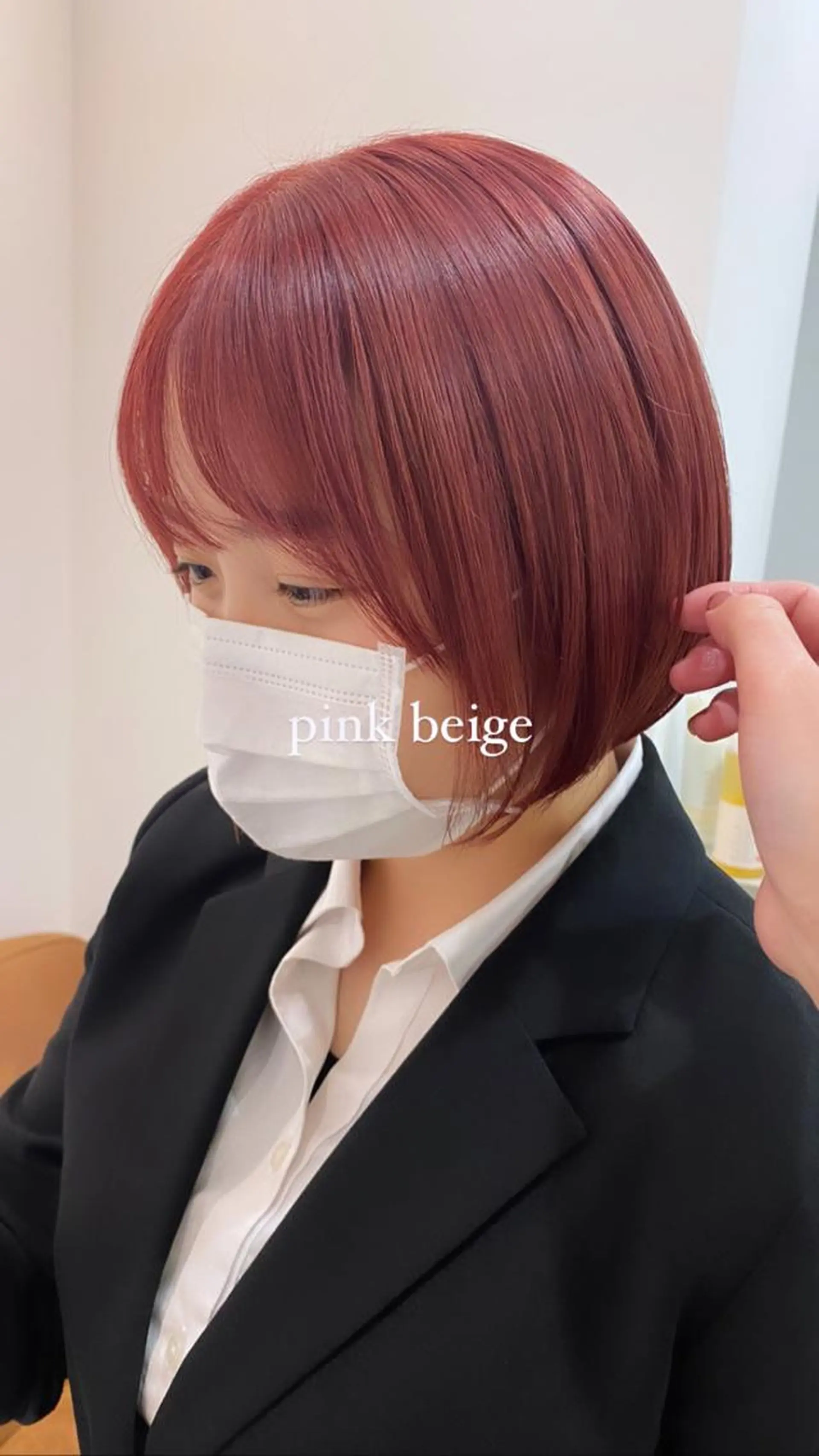 ショート カラー ブリーチ ピンクカラー yunica 半個室女性専用サロン【yunica】所属・yunica Momokaのヘアスタイル
