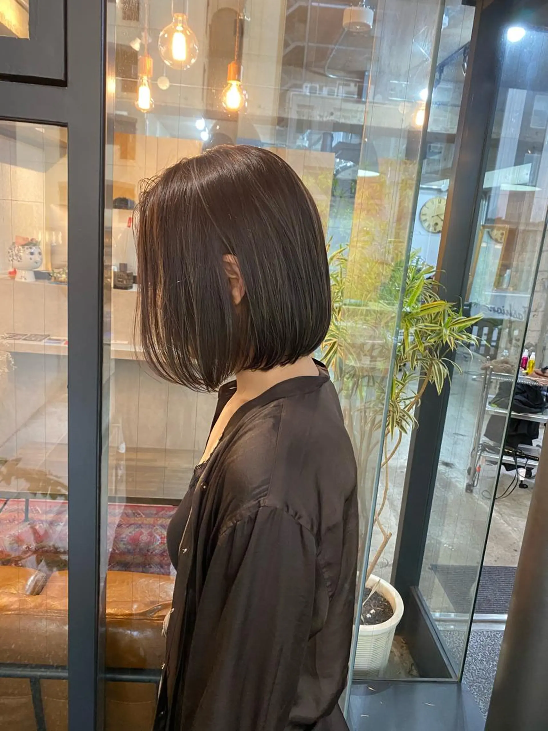 ショート カラー ネイル マツエク・マツパ ハイライトカラー ボブ ハイライト 中山 天地のヘアスタイル