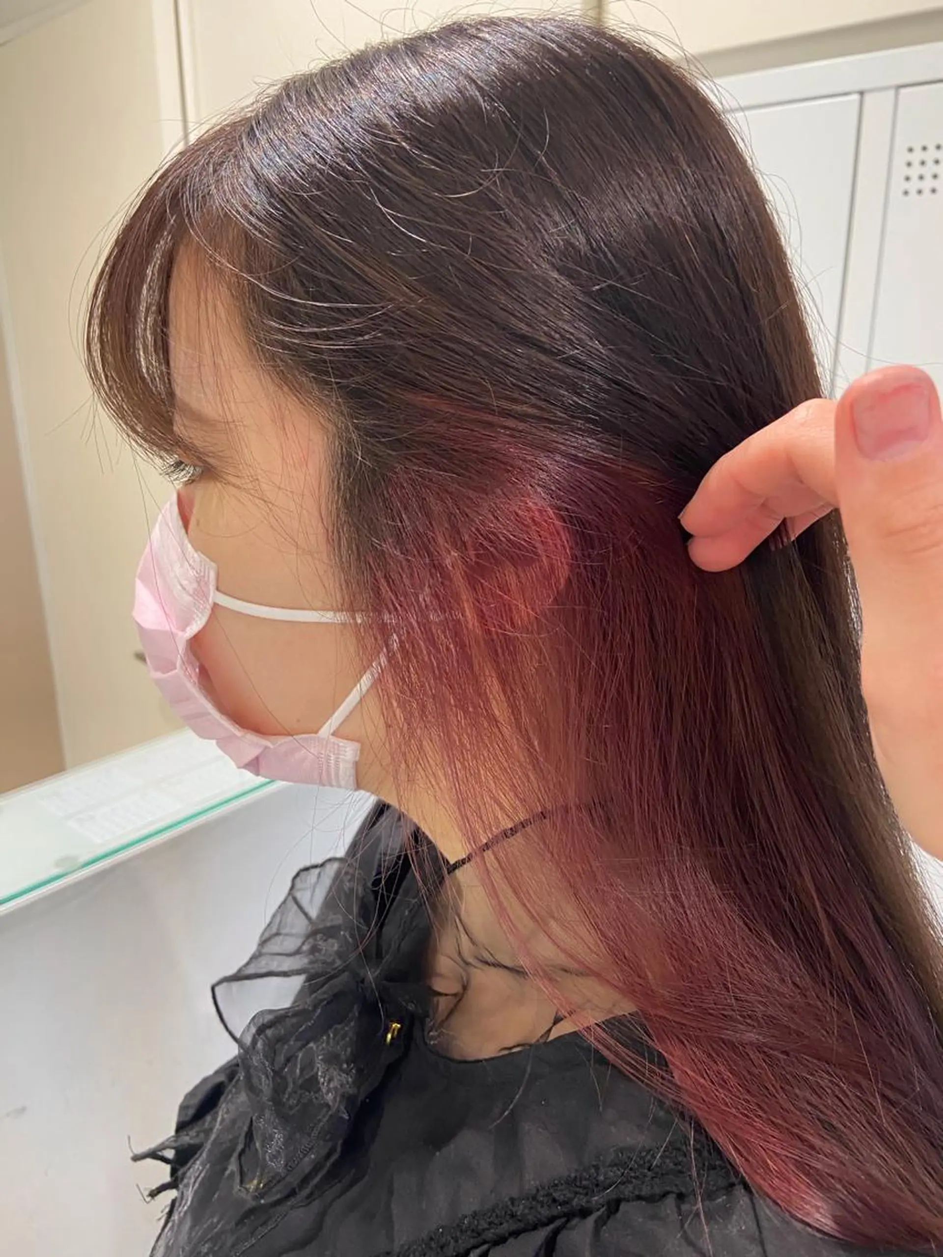 ロング カラー インナーカラー ピンクカラー パープルカラー ボブ/インナーカラー /眉毛/Miyuのヘアスタイル