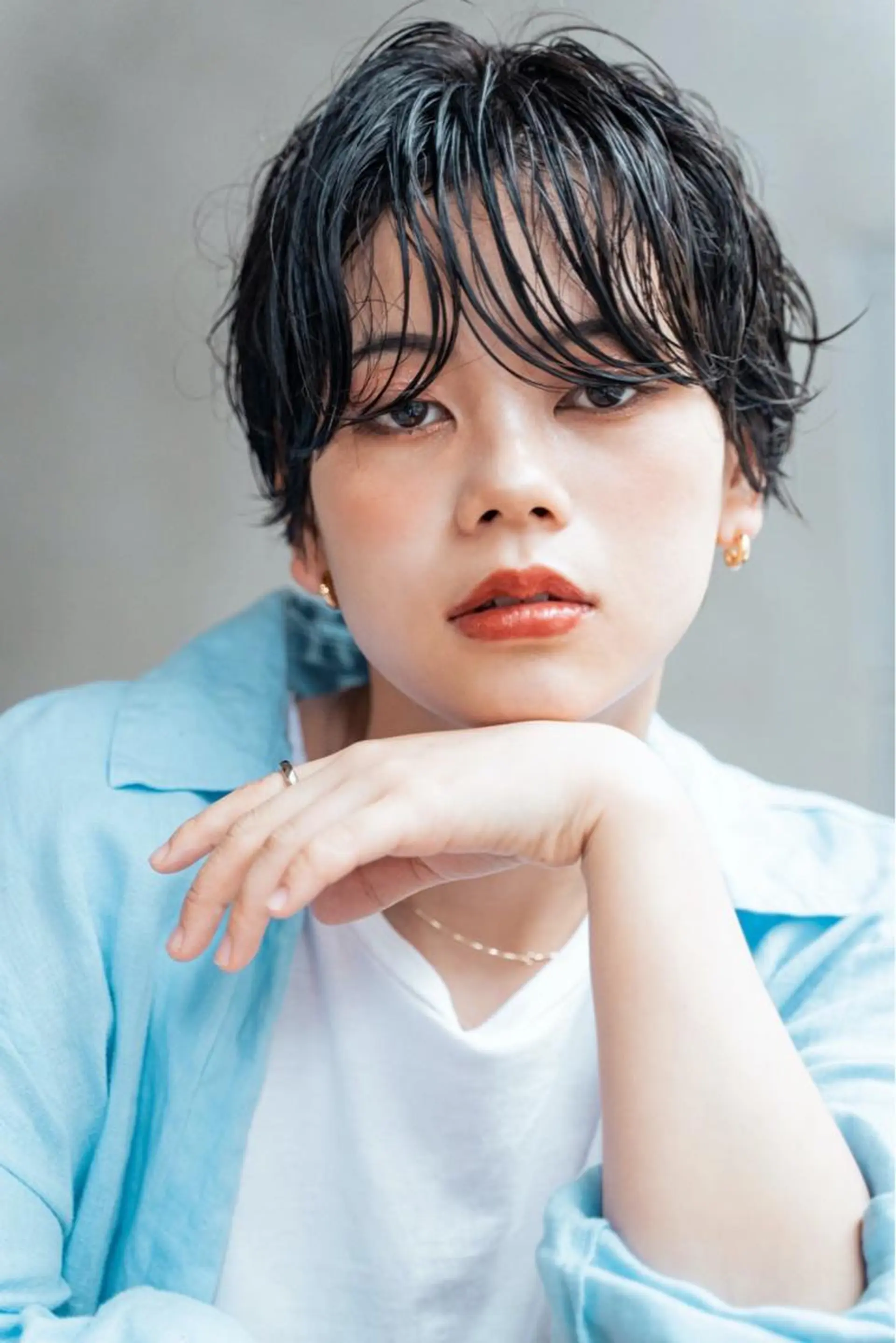 ショート カラー アッシュ アッシュブラウン ブラウンカラー ヘアカラー トリートメント ヘアセット 金子 廉のヘアスタイル