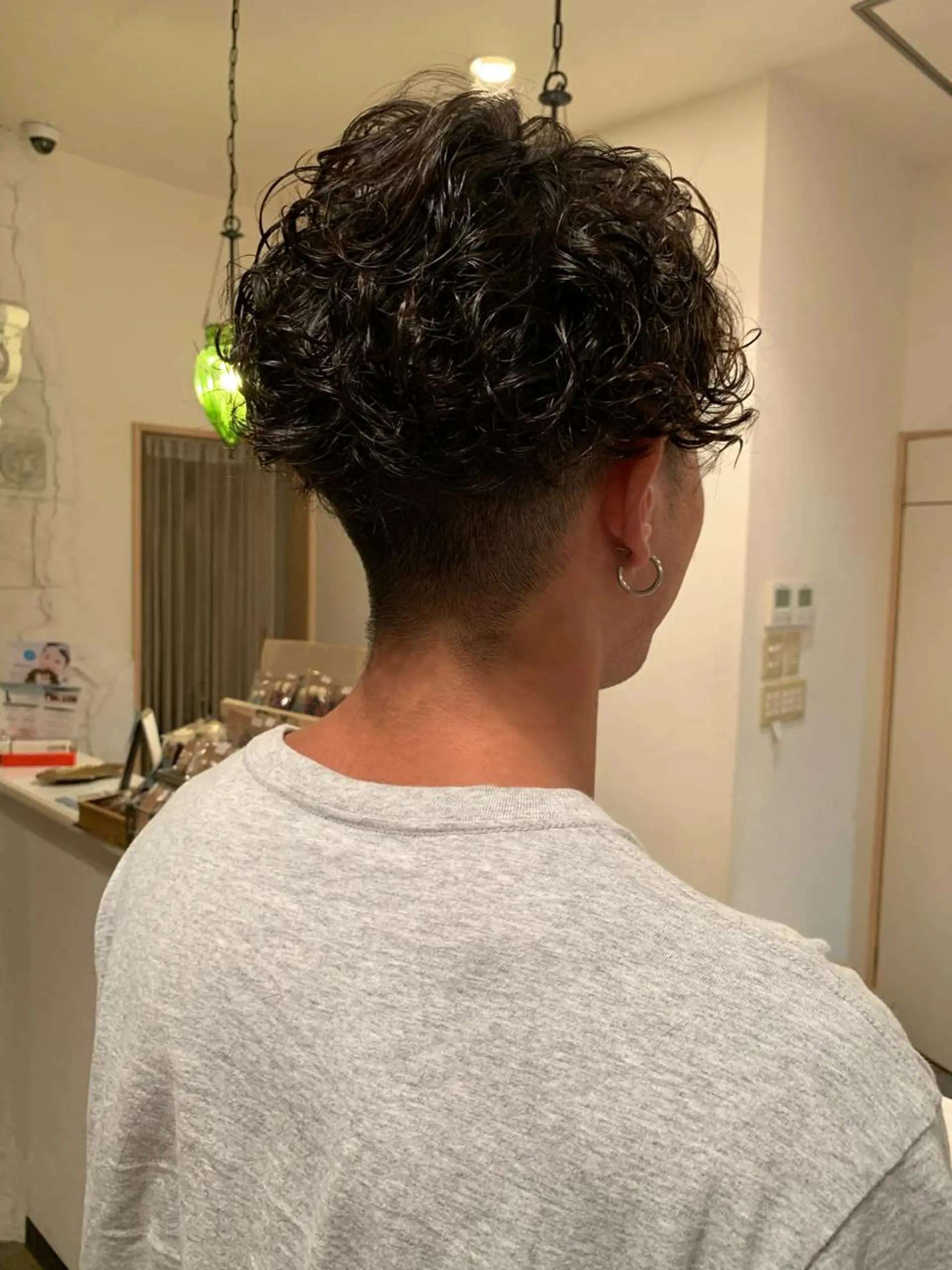 ショート メンズ フェードカット メンズパーマ 刈り上げ カット パーマ GINZA CAMINOIA 高崎所属・平山 達也のヘアスタイル