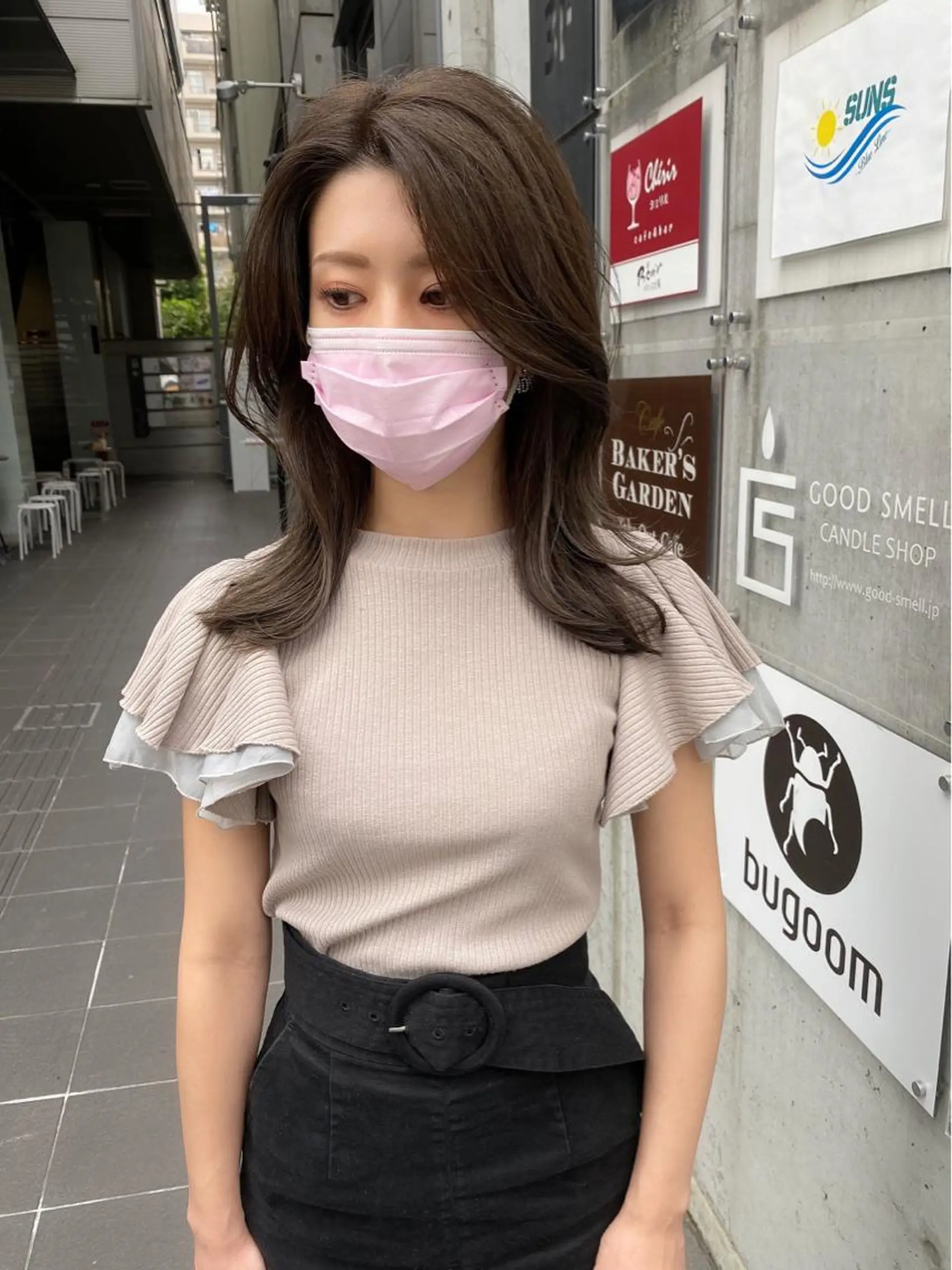 セミロング カラー ヘアアレンジ カット ヘアカラー トリートメント umu.［韓国ヘア /ダウンパーマ］のヘアスタイル