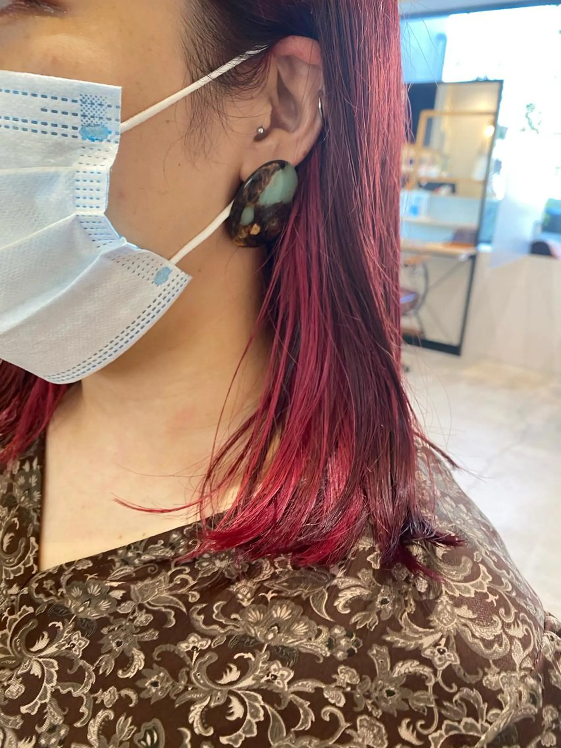 ロング カラー イヤリングカラー hair&eyelash Truth所属・Truth上谷綾子/ 名古屋市北区/黒川駅のヘアスタイル