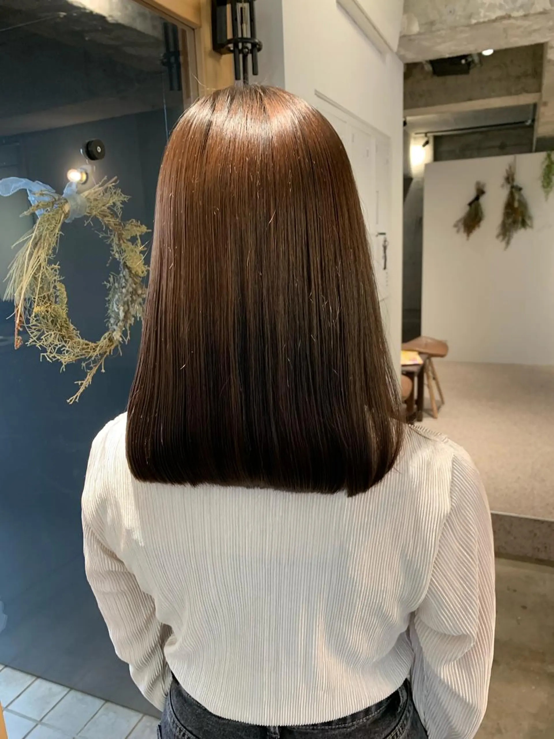 ミディアム 縮毛矯正 TONUKOA RUA下北沢店【トヌコア ルア】所属・丸山璃子 /パーマ/レイヤーのヘアスタイル