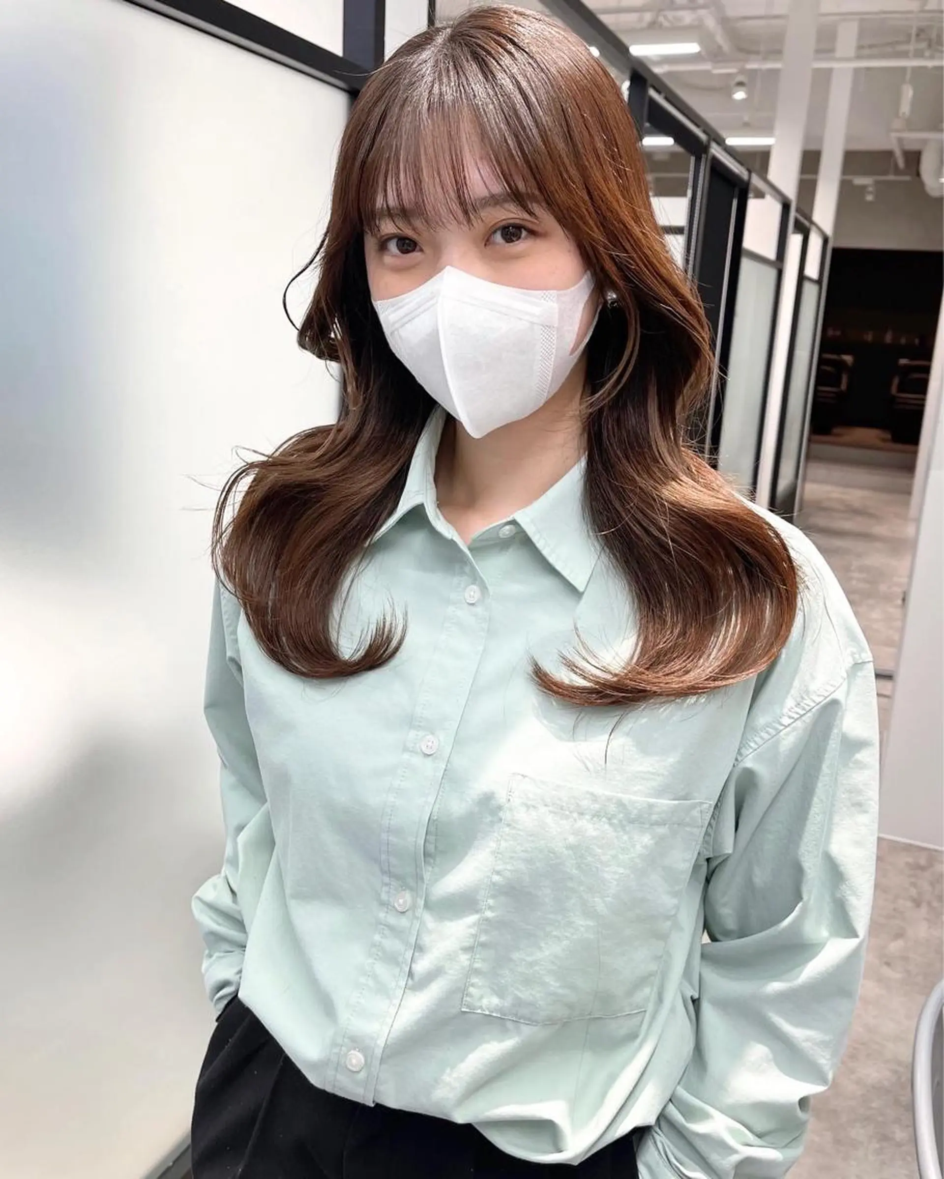 ロング 韓国風ヘア レイヤーカット カット ヘアカラー トリートメント 韓国レイヤーカット 髪質改善▫️水野有真のヘアスタイル