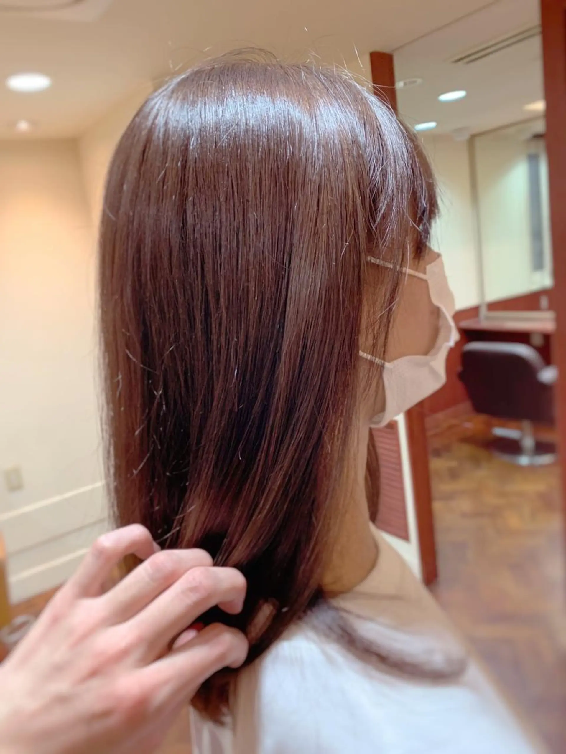 ロング カラー ベージュカラー ブリーチ ブリーチなしカラー ピンクカラー トリートメント ヘアカラー Ceaven 溝の口【セヴン】所属・ツヤツヤ縮毛矯正 men'sカット小山のヘアスタイル
