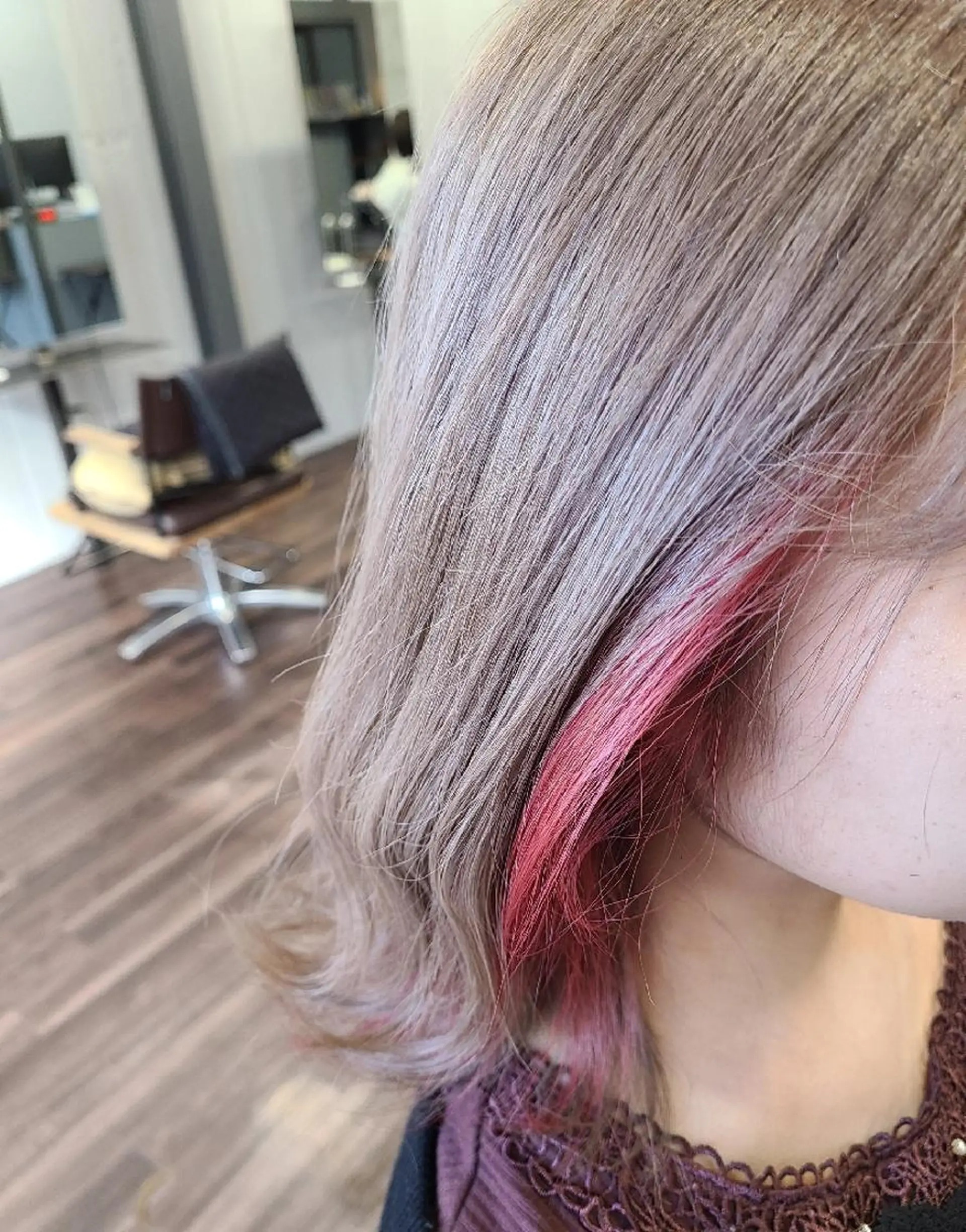 セミロング カラー ヘアアレンジ ブリーチ ピンクカラー カット ヘアカラー トリートメント terra✂️川嶋 大輔のヘアスタイル