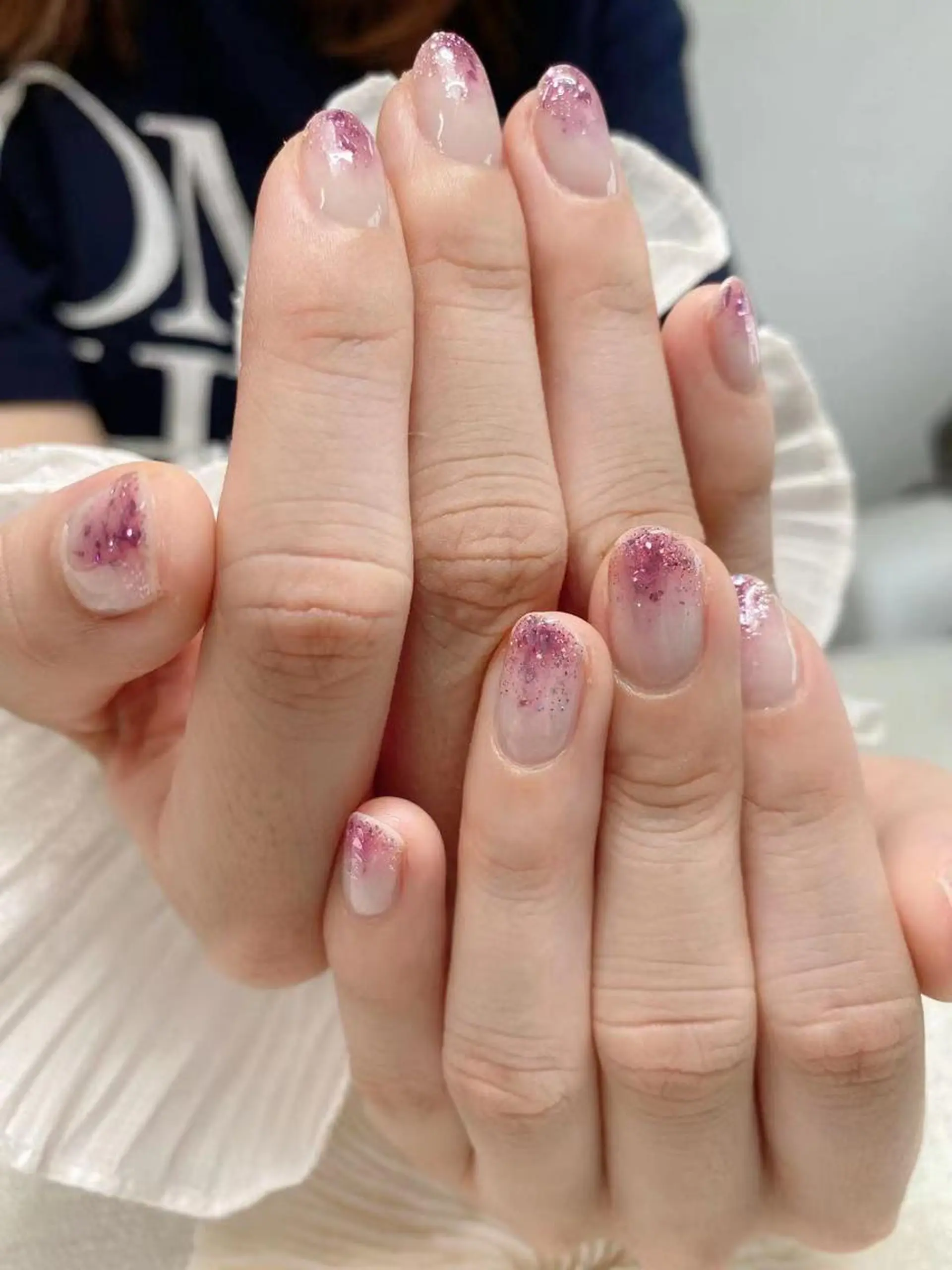 ネイル グラデーション ラメ(グリッター) ラメグラデーション ハンドネイル Kira Nailのネイルデザイン