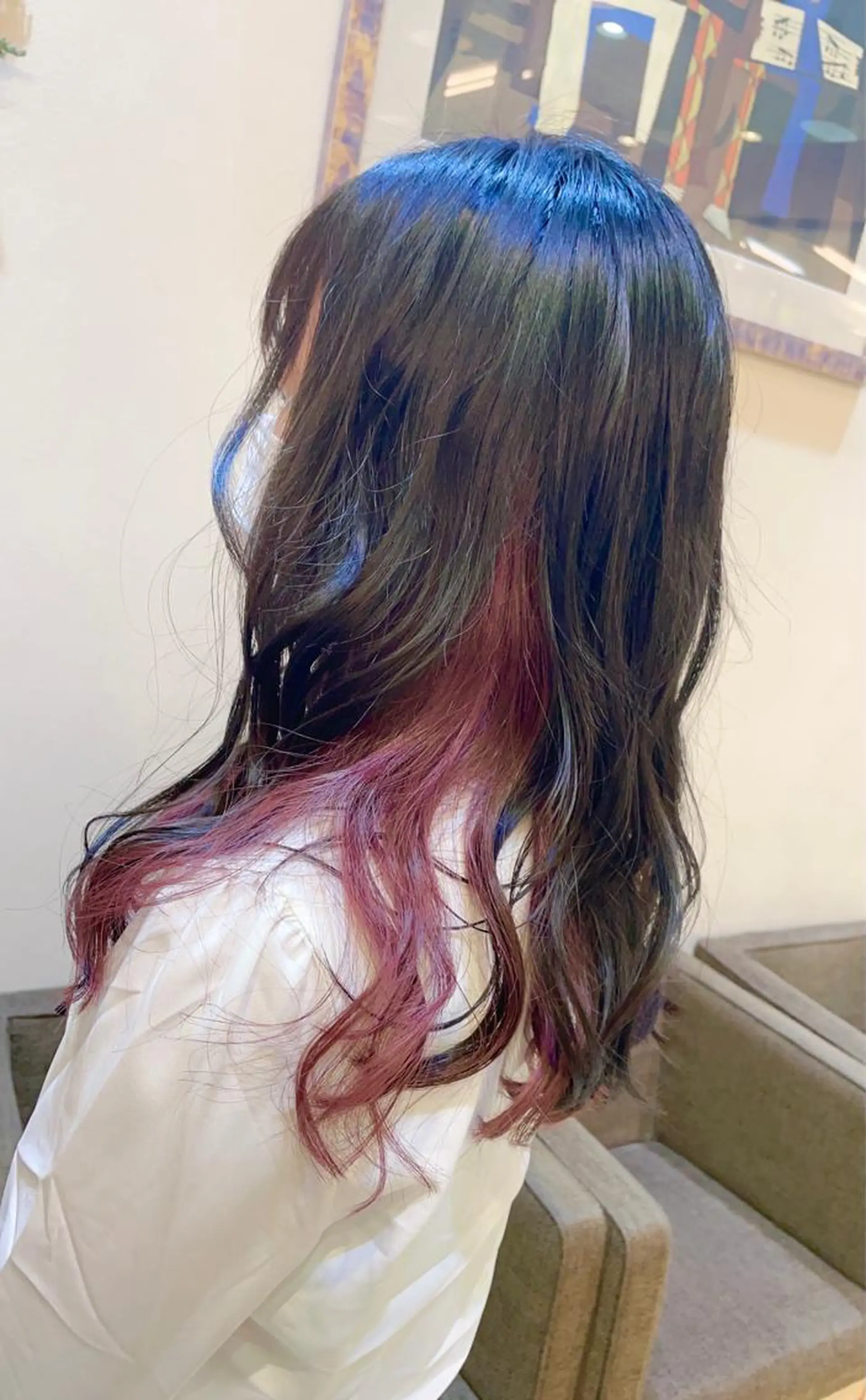 ロング カラー インナーカラー ピンクカラー friend's麻生店所属・吉田 未来のヘアスタイル