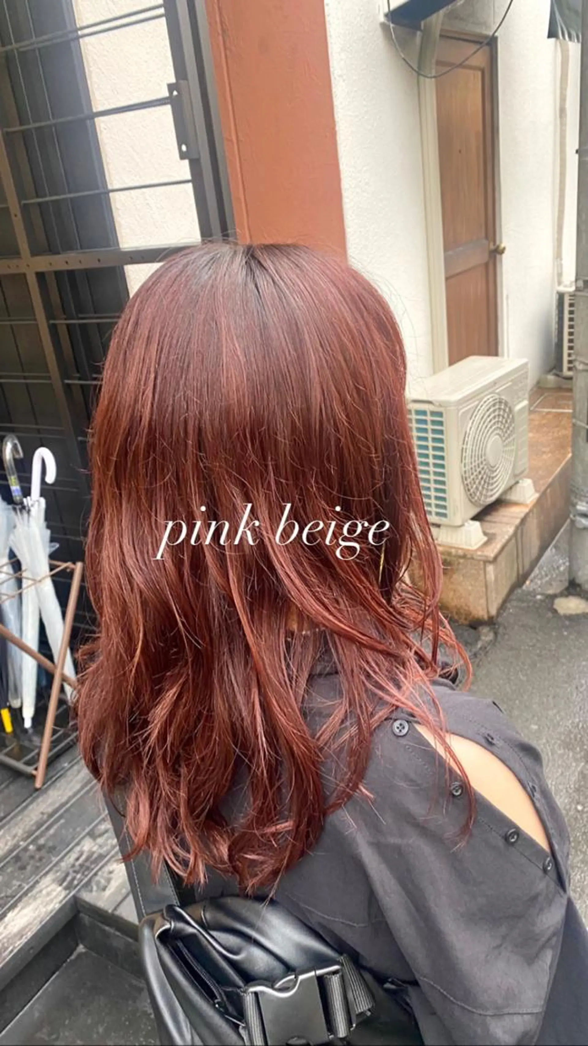 カラー ベージュカラー ブリーチ ブリーチなしカラー ピンクカラー ピンクベージュ 縮毛矯正とレイヤー /杉村凜汰郎のヘアスタイル