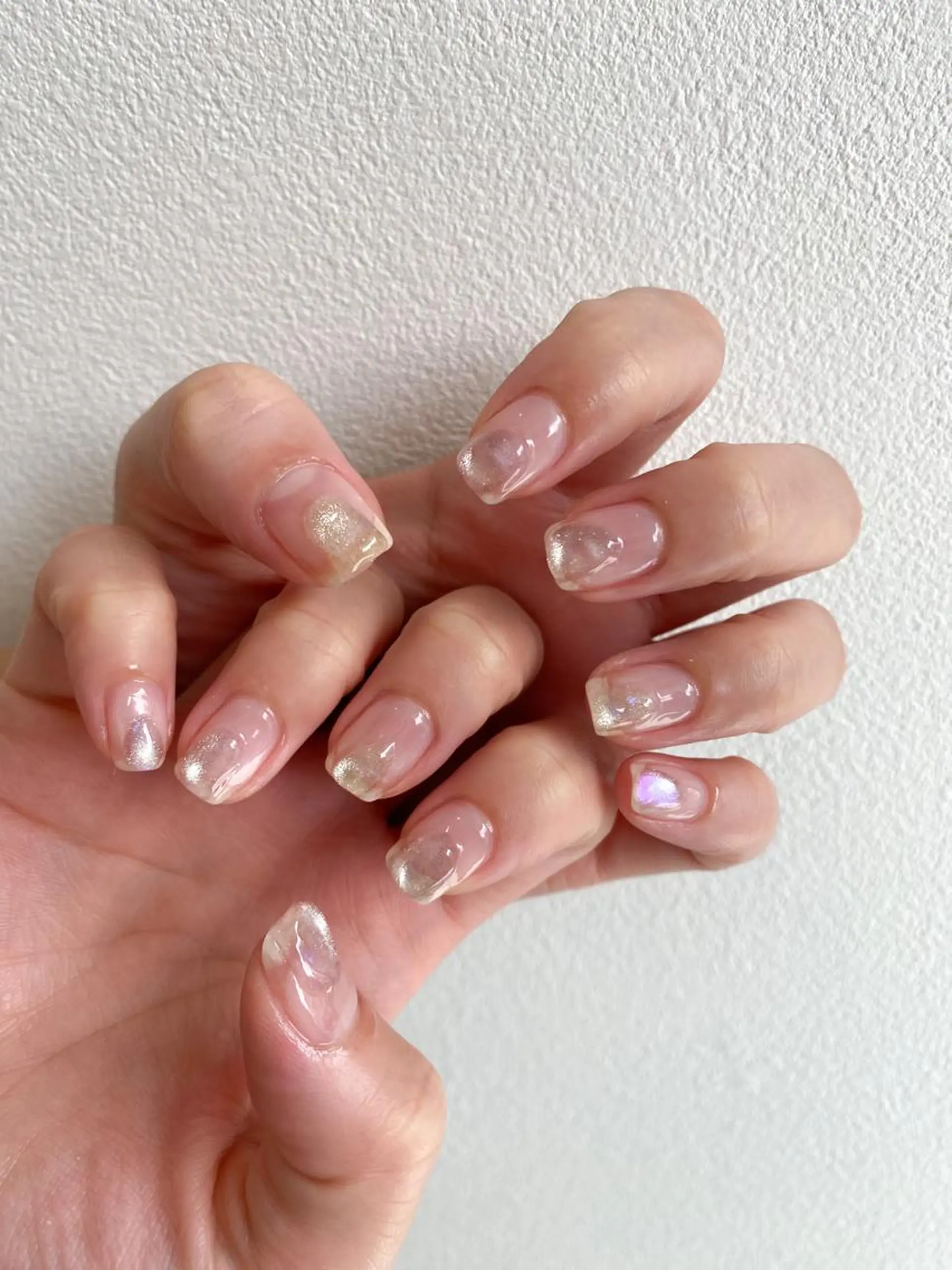 ネイル オーロラネイル マグネットネイル ニュアンスネイル オフィスネイル シンプルネイル ハンドネイル 草加ニュアンスネイル 🌚hersのネイルデザイン