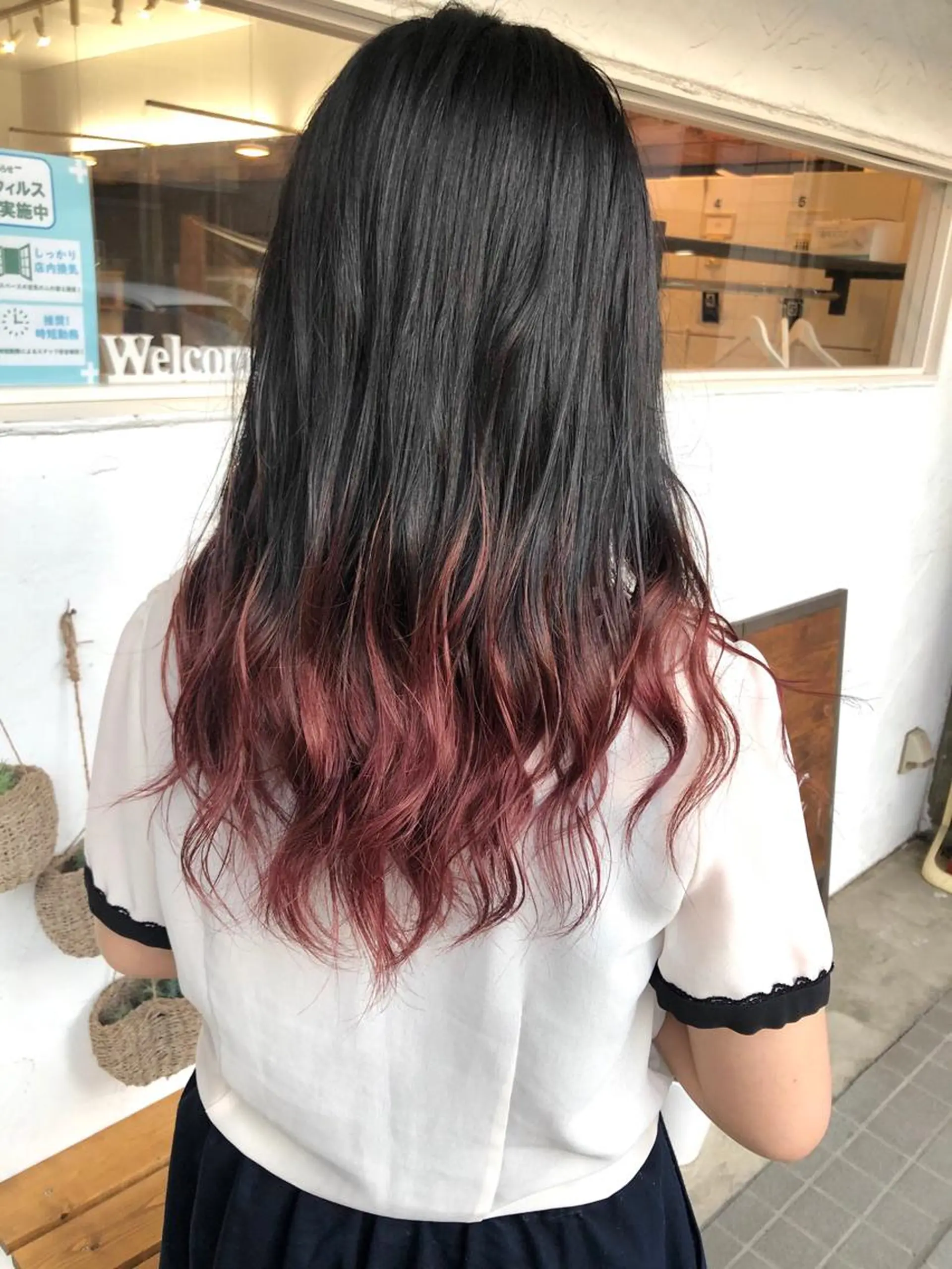 カラー グラデーションカラー ピンクカラー ヘアカラー 後藤 陽花子のヘアスタイル