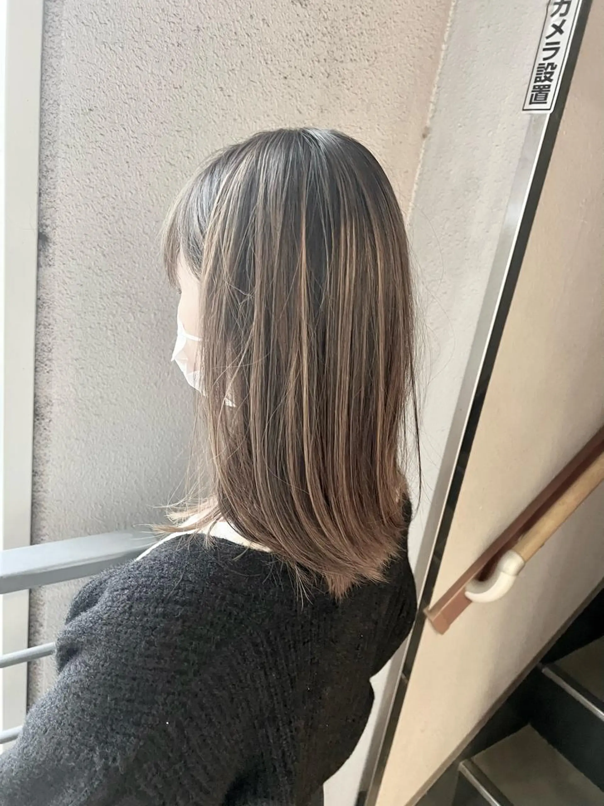 ミディアム カラー バレイヤージュ ベージュカラー ハイライトカラー ハイライト レイヤーカット カット ヘアカラー トリートメント Kazu .Kのヘアスタイル