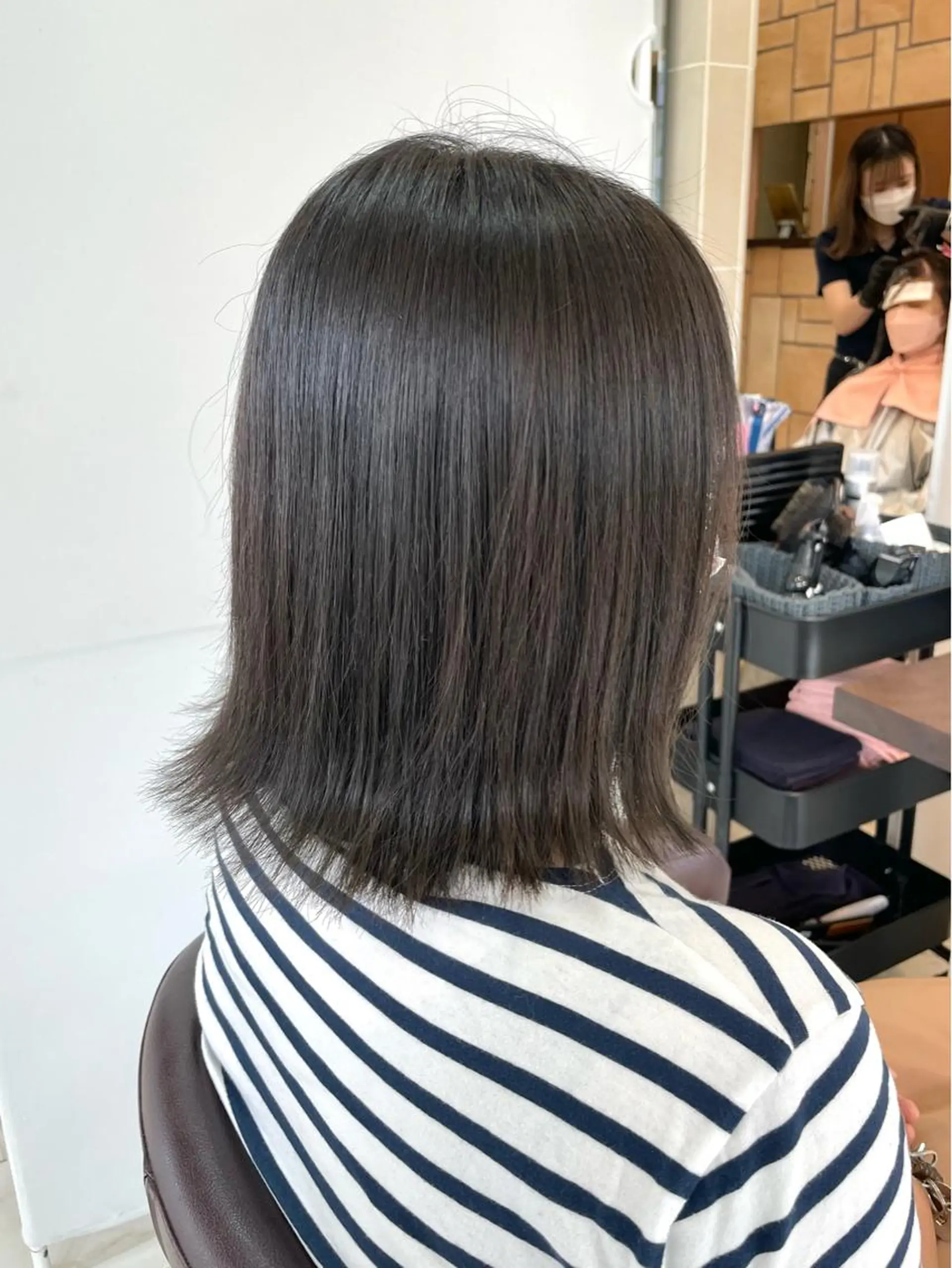 ミディアム アッシュ 髪質改善 ヘアカラー 新籾 尚哉のヘアスタイル