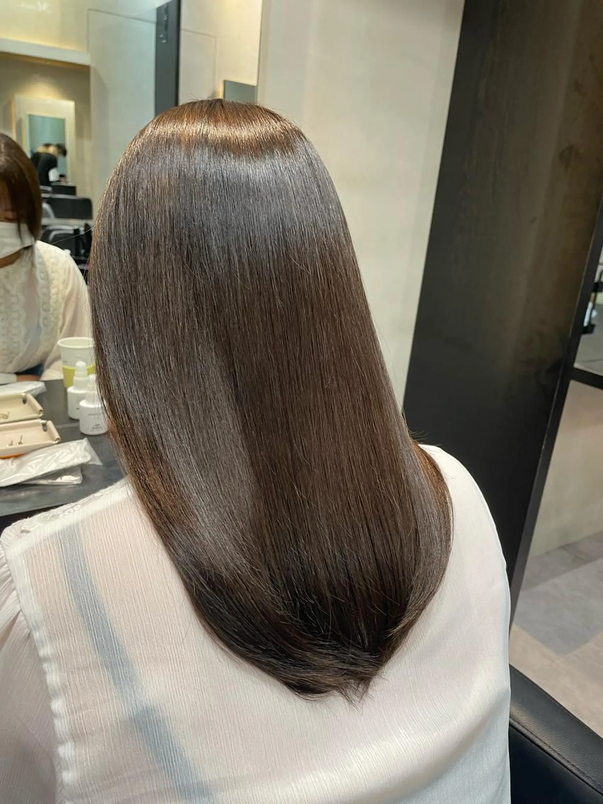 セミロング カラー ヘアカラー トリートメント カットモデル募集 ミネのヘアスタイル