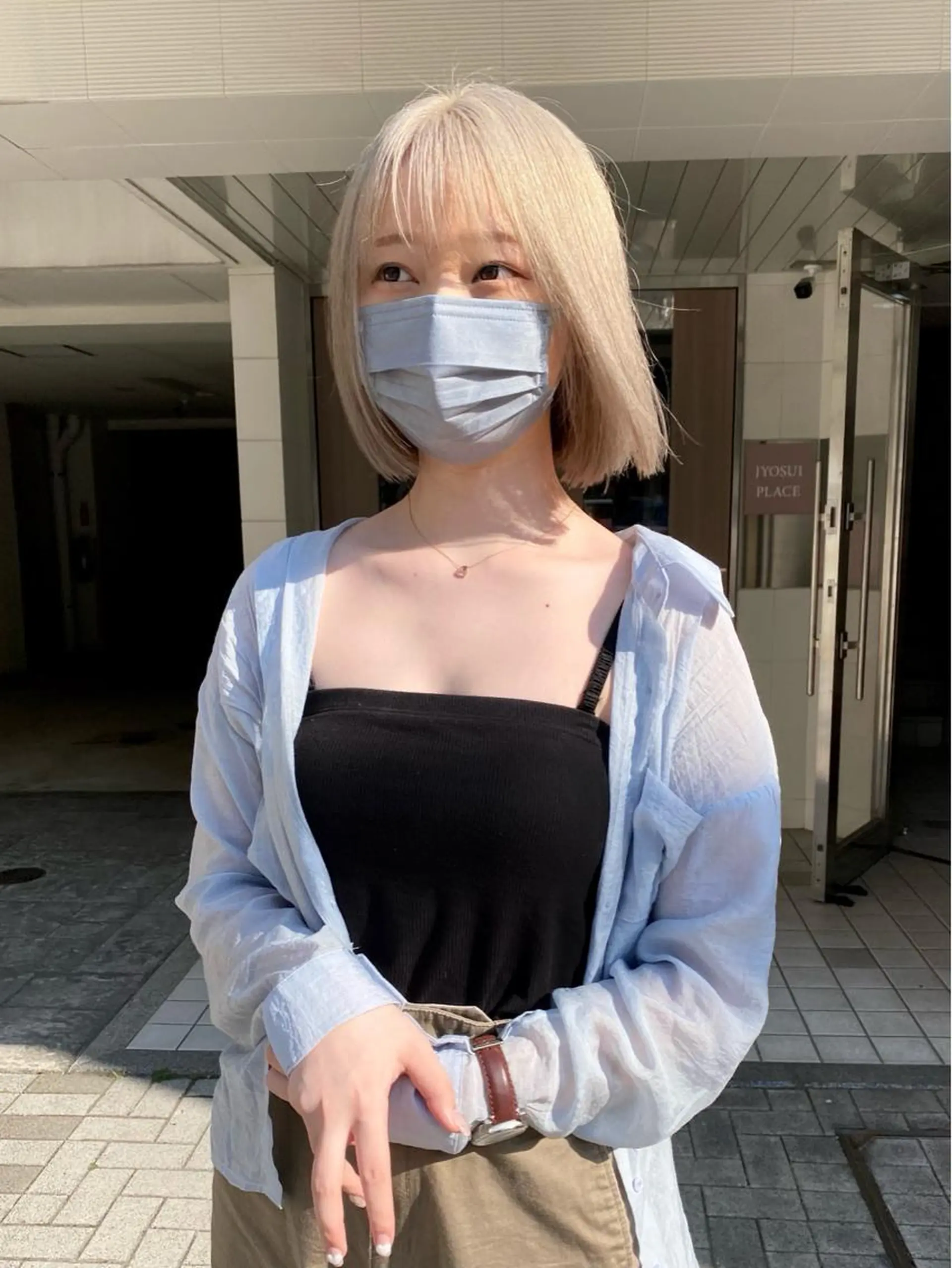 ミディアム カラー ベージュカラー ブリーチ ブロンド ブロンドベージュ ハイトーンカラー ヘアカラー Piaコータロー ハイトーン&‪ボブのヘアスタイル